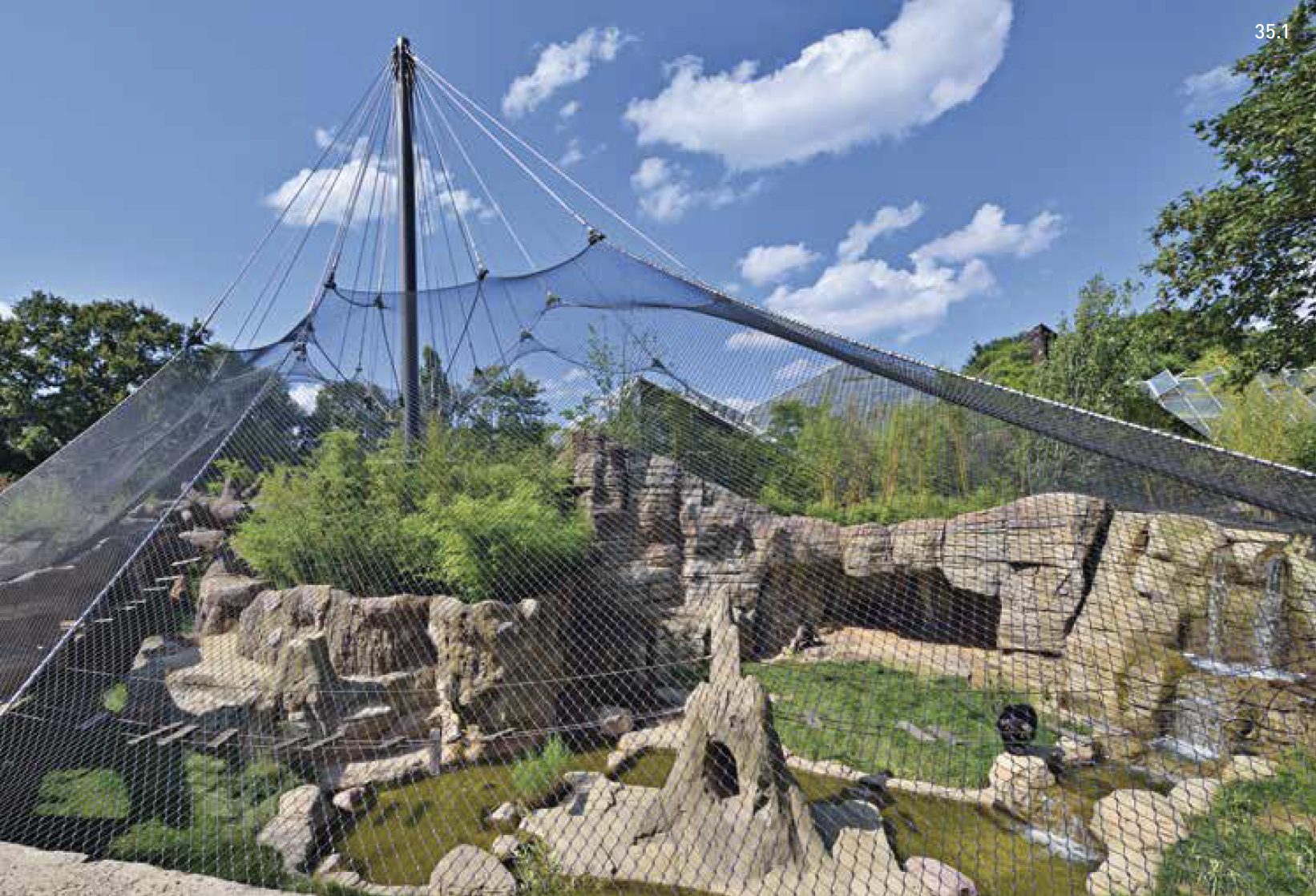 OUTDOOR ENCLOSURE FOR CHIMPANZEES, Hannover Zoo Foto: Carl Stahl Architecture