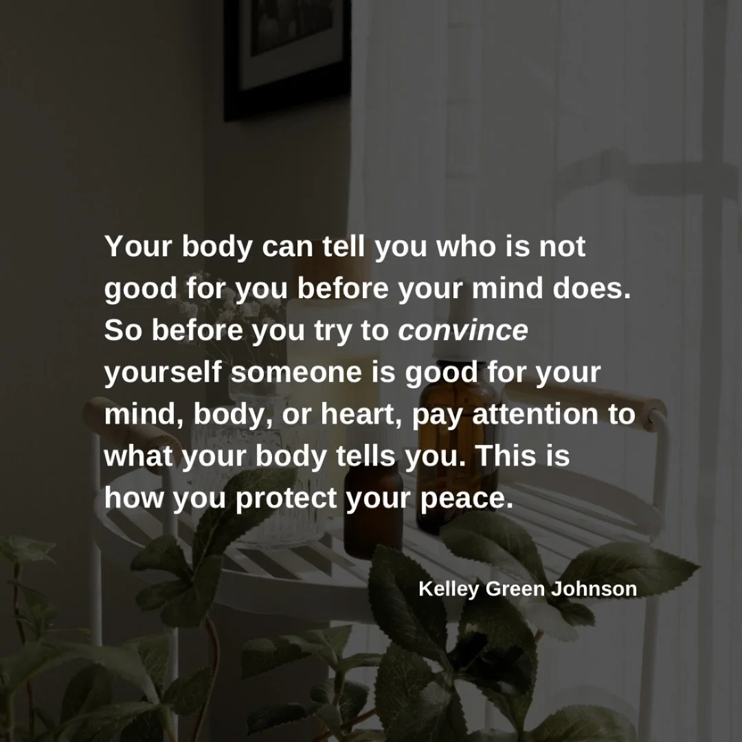 Protect your peace like you protect the PIN code to your debit card. 

Too often in the past, I let my mind navigate the ways of my heart when my body knew all along when someone had no business in my space.

My 20&rsquo;s taught me to pay attention 