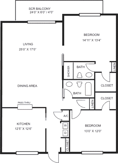 Phase 6 2 bedroom 2 bathroom 1459 square feet