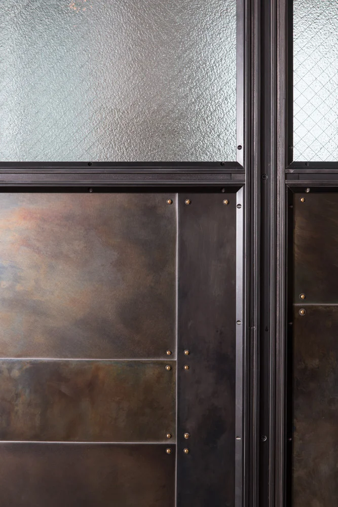 Detail images of the Amuneal Frankford Panel System