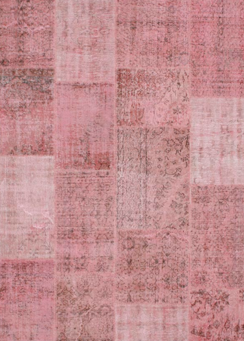 Ildiz Family Patchwork Vintage Rugs-Purples & Pinks