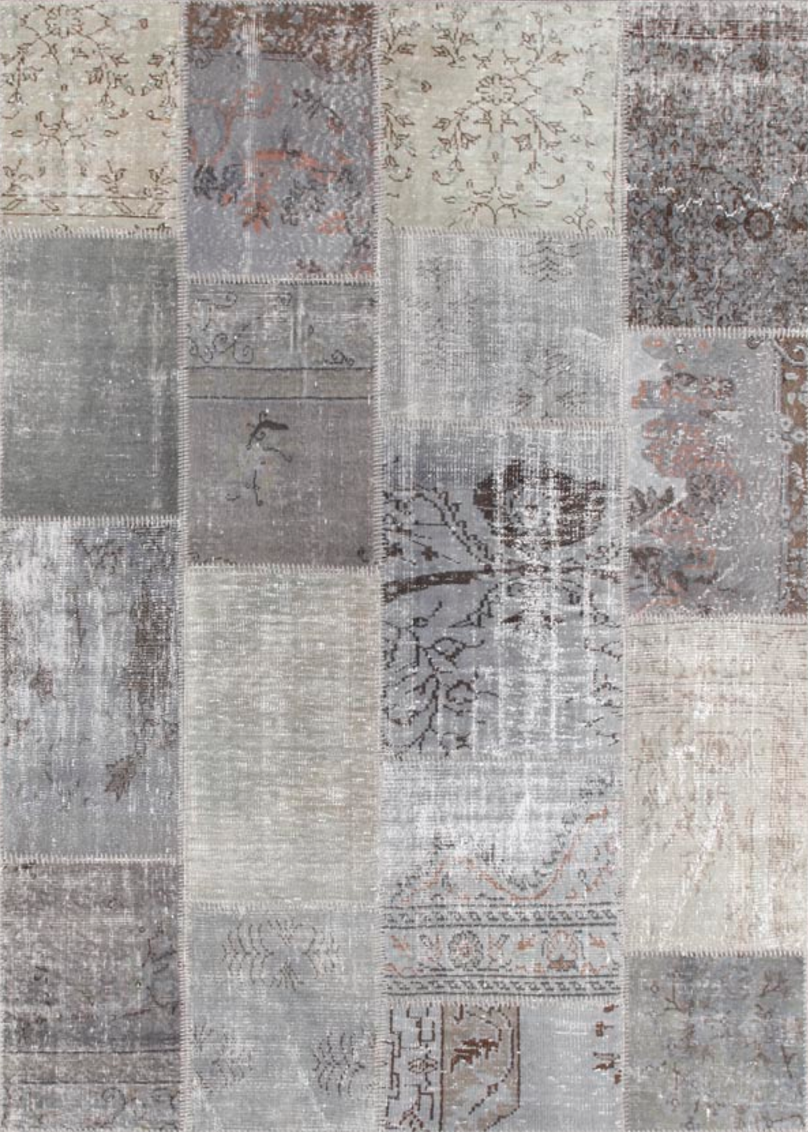 Ildiz Family Patchwork Vintage Rugs-Neutrals