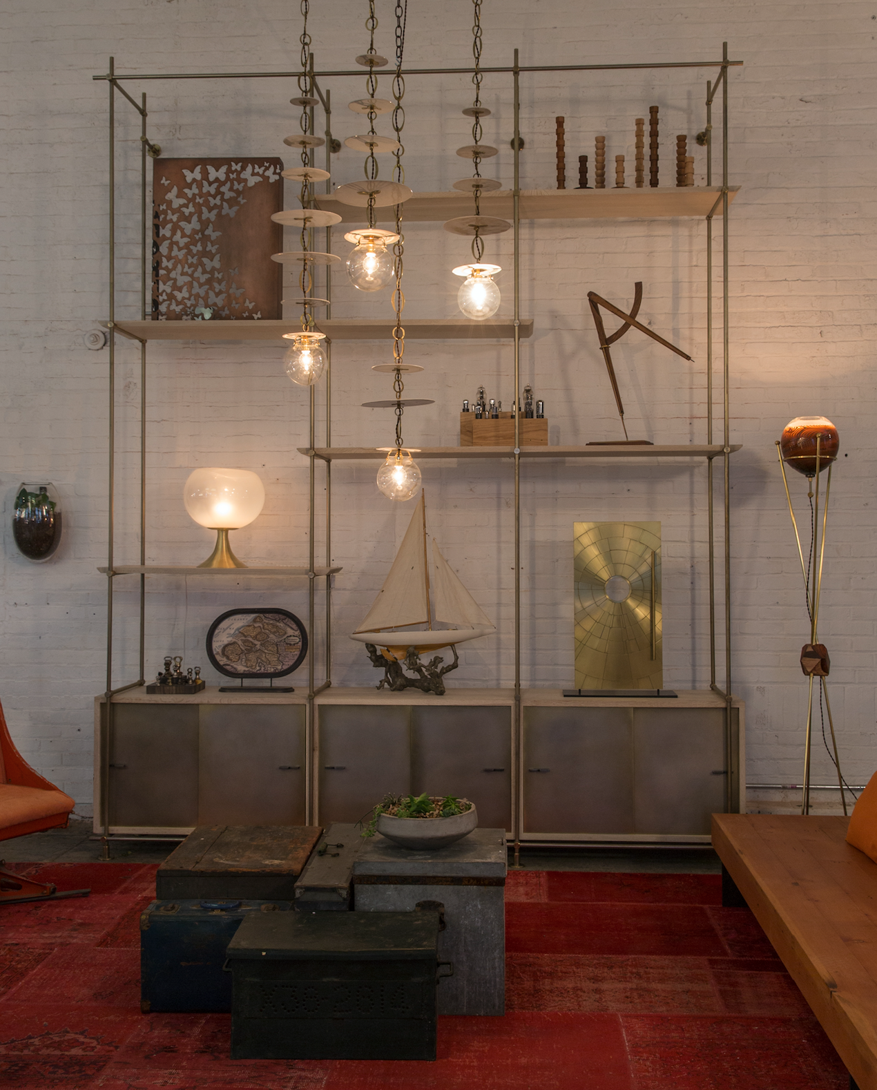 Natalie Page Disc Pendant Lamps with Hand-Made Chain
