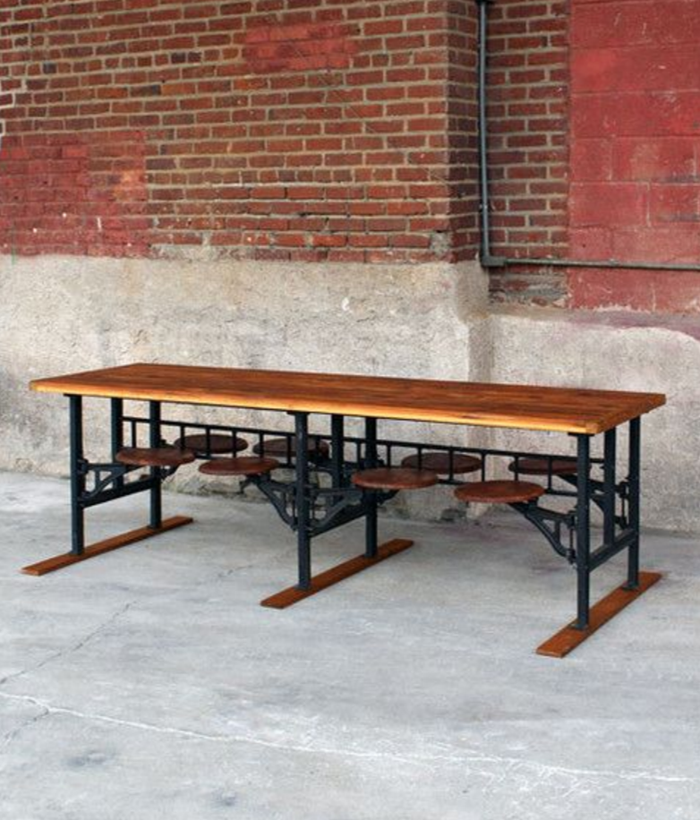 8 Foot Long Factory Style Cafeteria Table