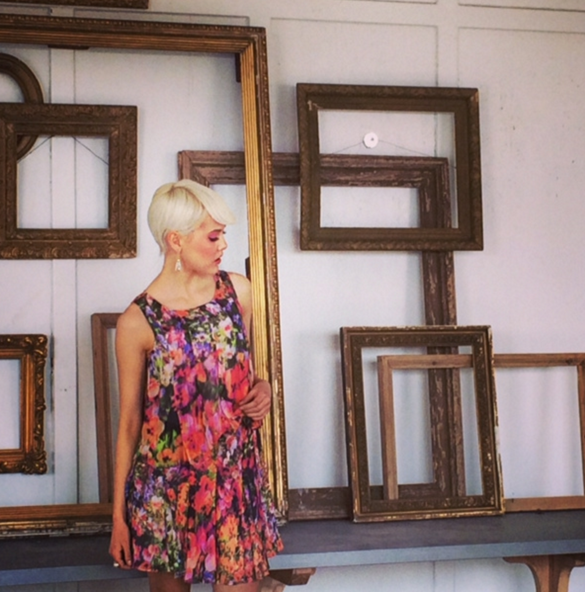 Our Frame wall. 
