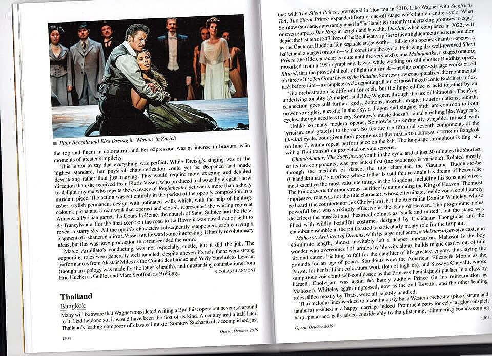 London's Opera Magazine Review - October 2019