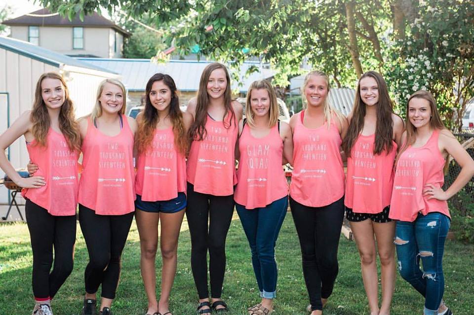I'm just in awe how you actually have to try to figure out which one of these ladies is not in high school. 