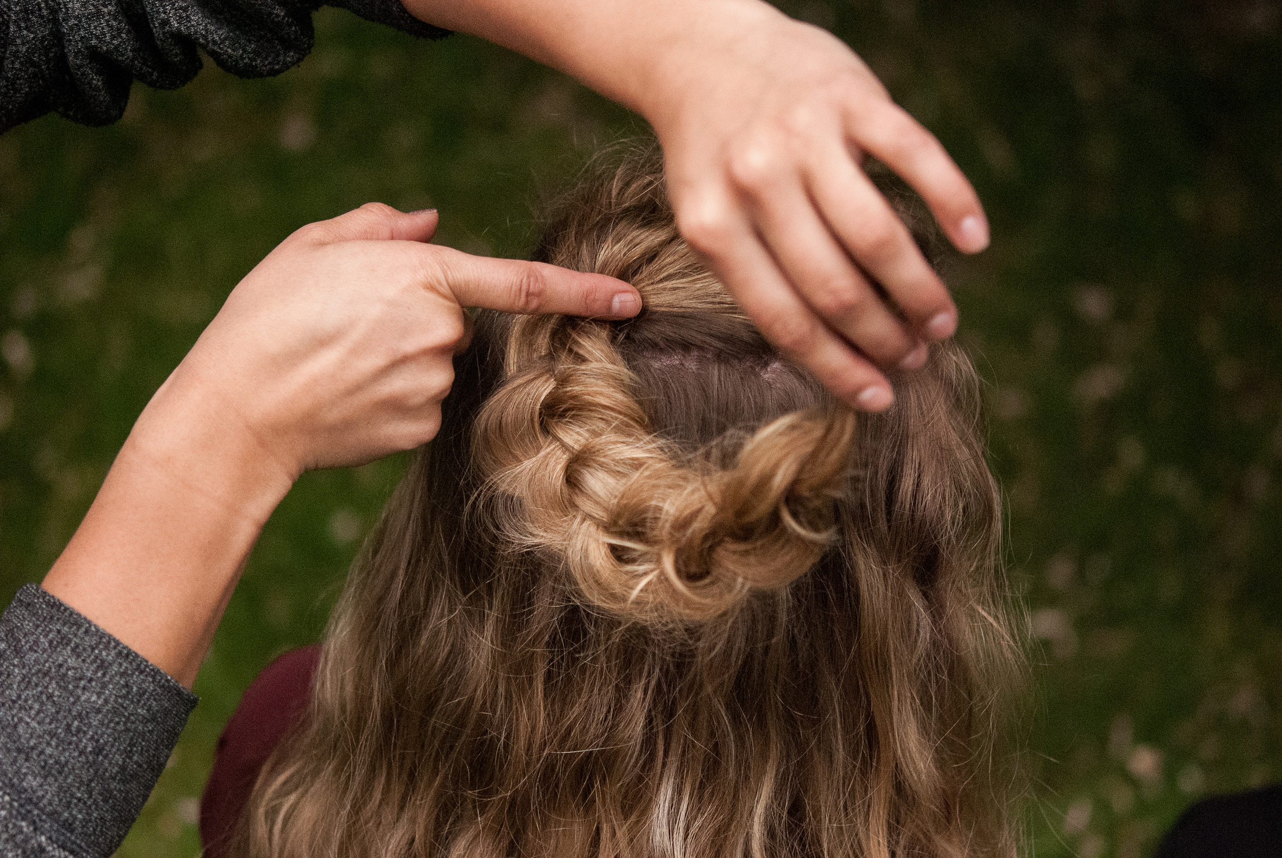 Braided Top Knot Half U p Hair Tutorial