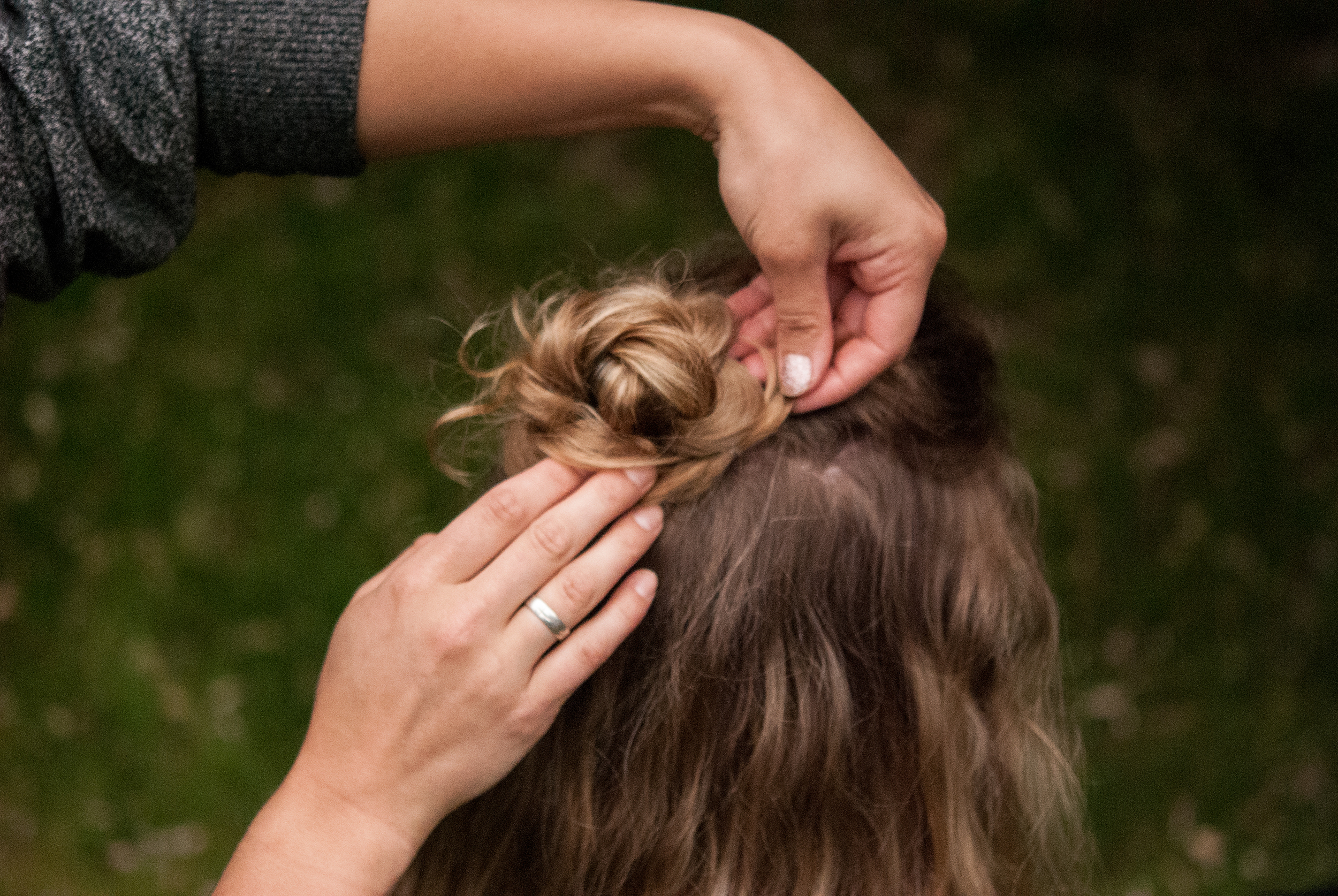 Braided Top Knot Half U p Hair Tutorial