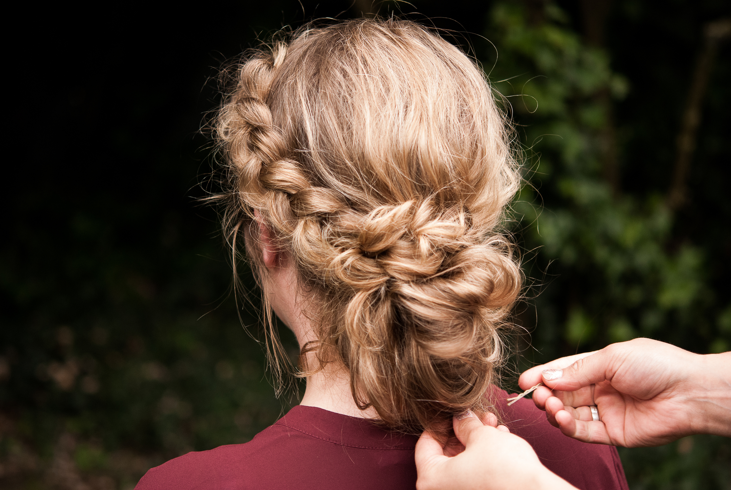 Dutch Braid Messy Bun Hair Tutorial