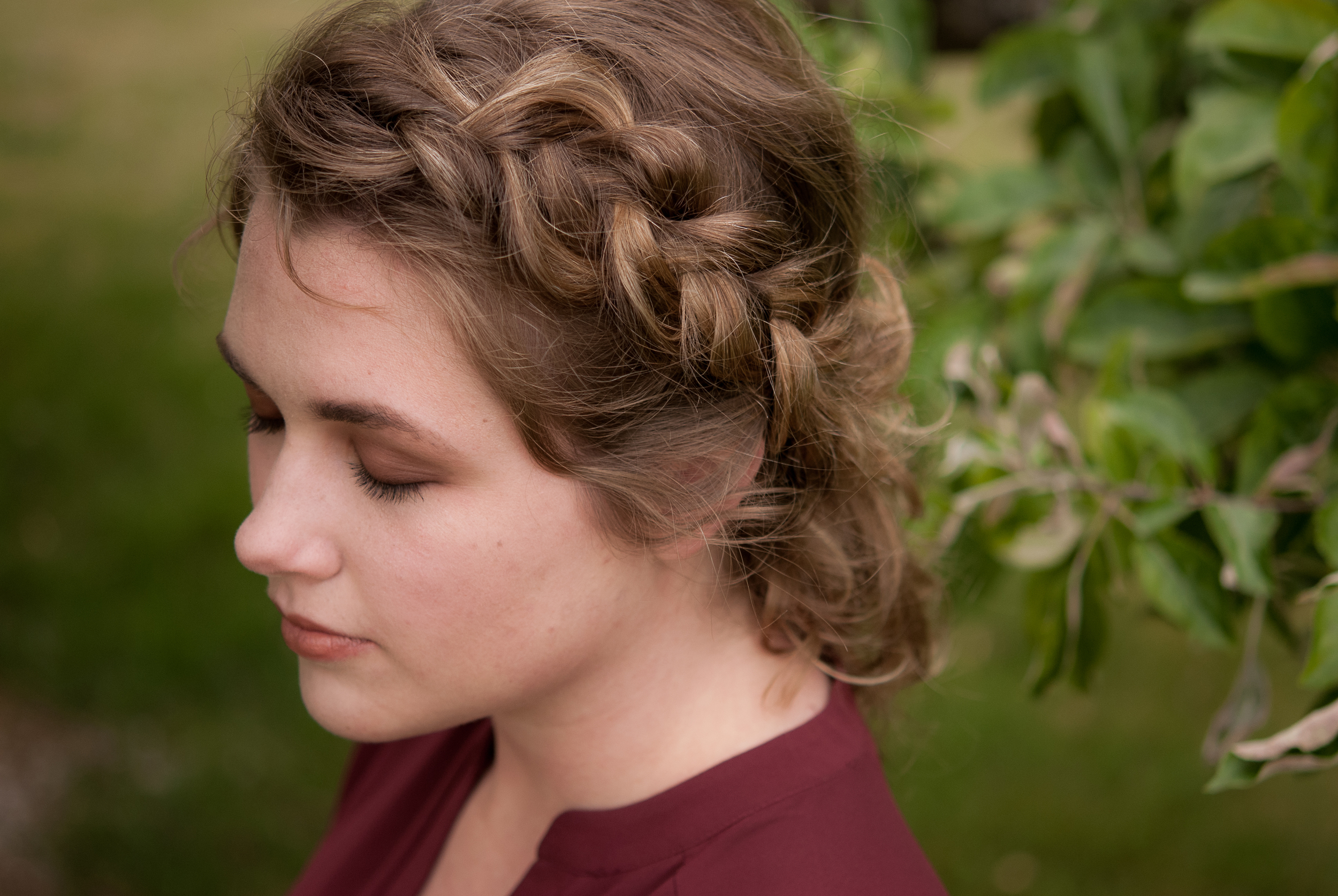 Dutch Braid Messy Bun Hair Tutorial 