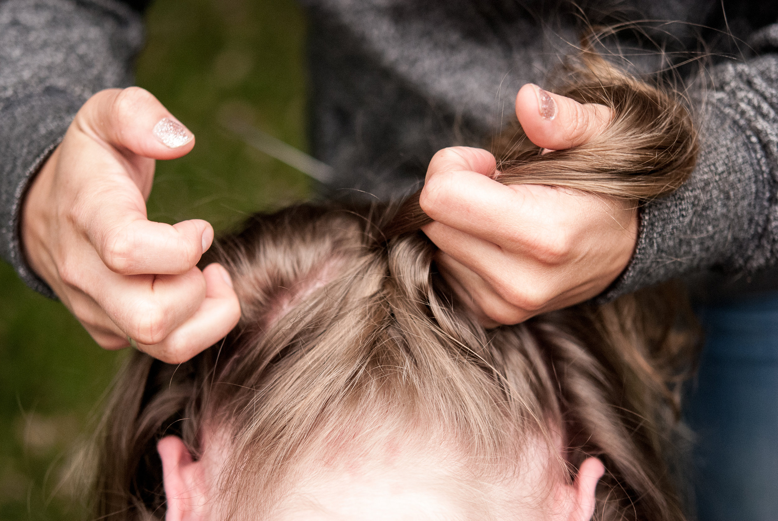 Upside Down Braided Top Knot Hair Tutorial