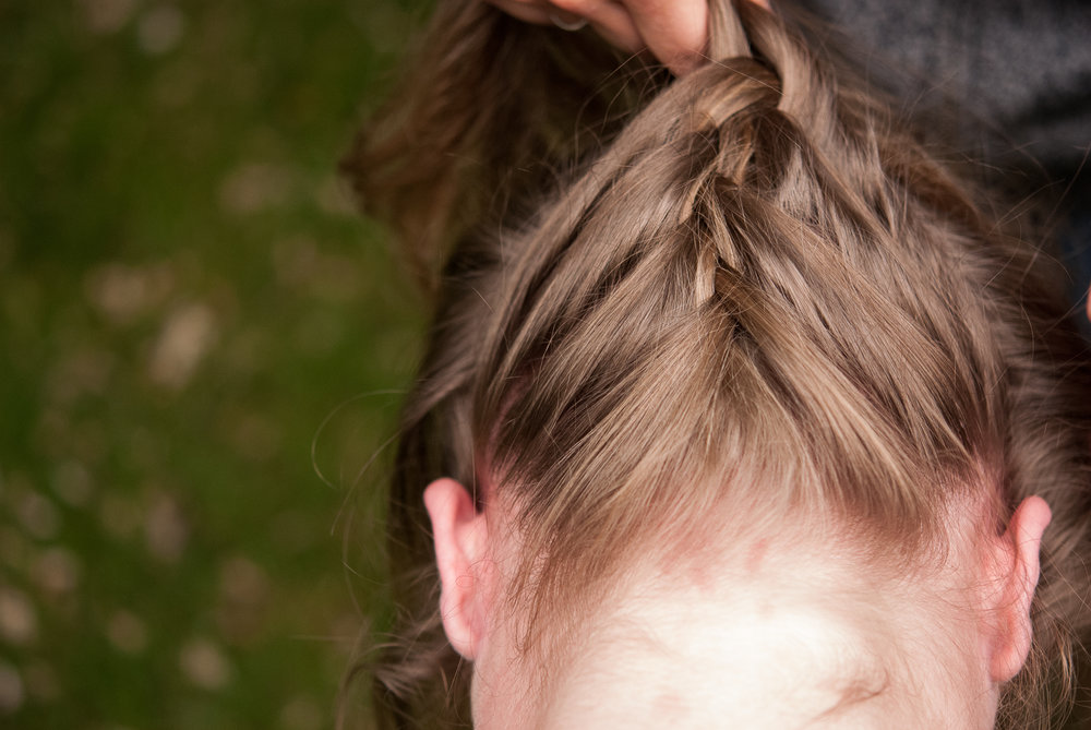 Upside Down Braided Top Knot Hair Tutorial