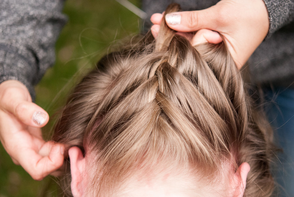 Upside Down Braided Top Knot Hair Tutorial