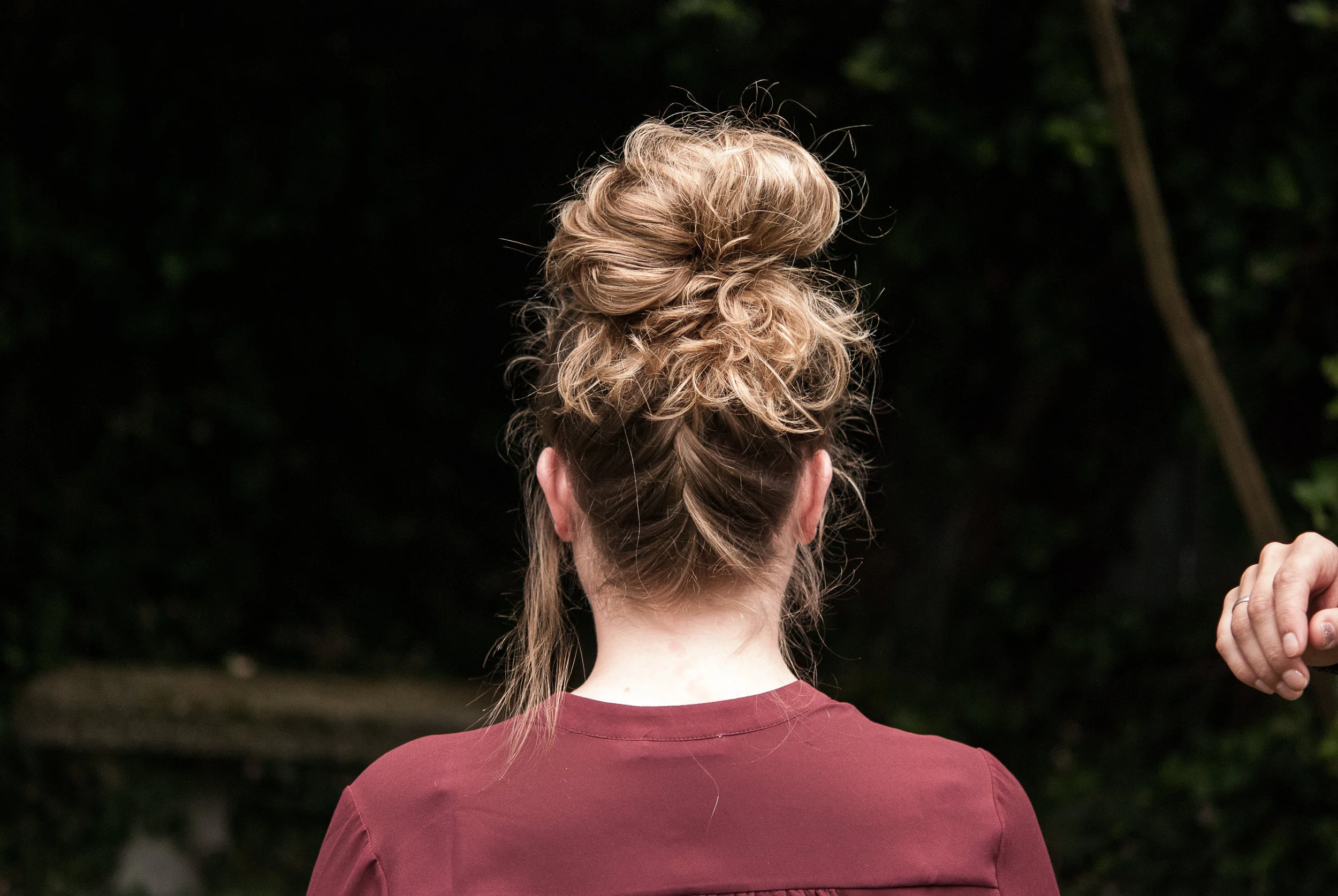 Upside Down Braided Top Knot Hair Tutorial