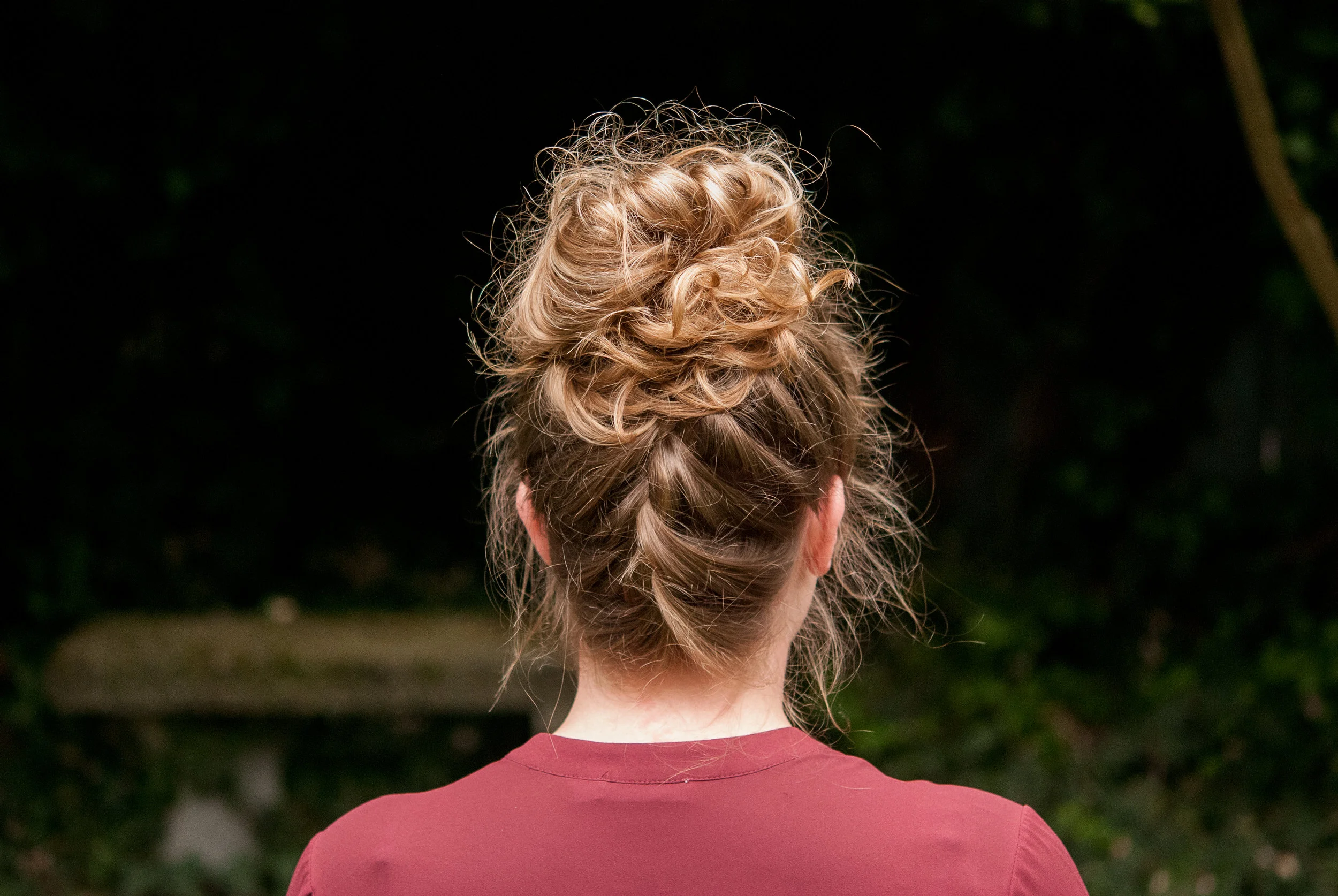 Upside Down Braided Top Knot Hair Tutorial