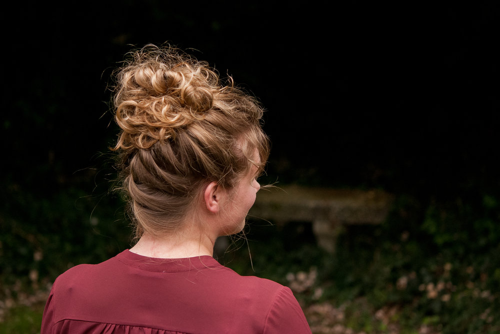 Upside Down Braided Top Knot Hair Tutorial