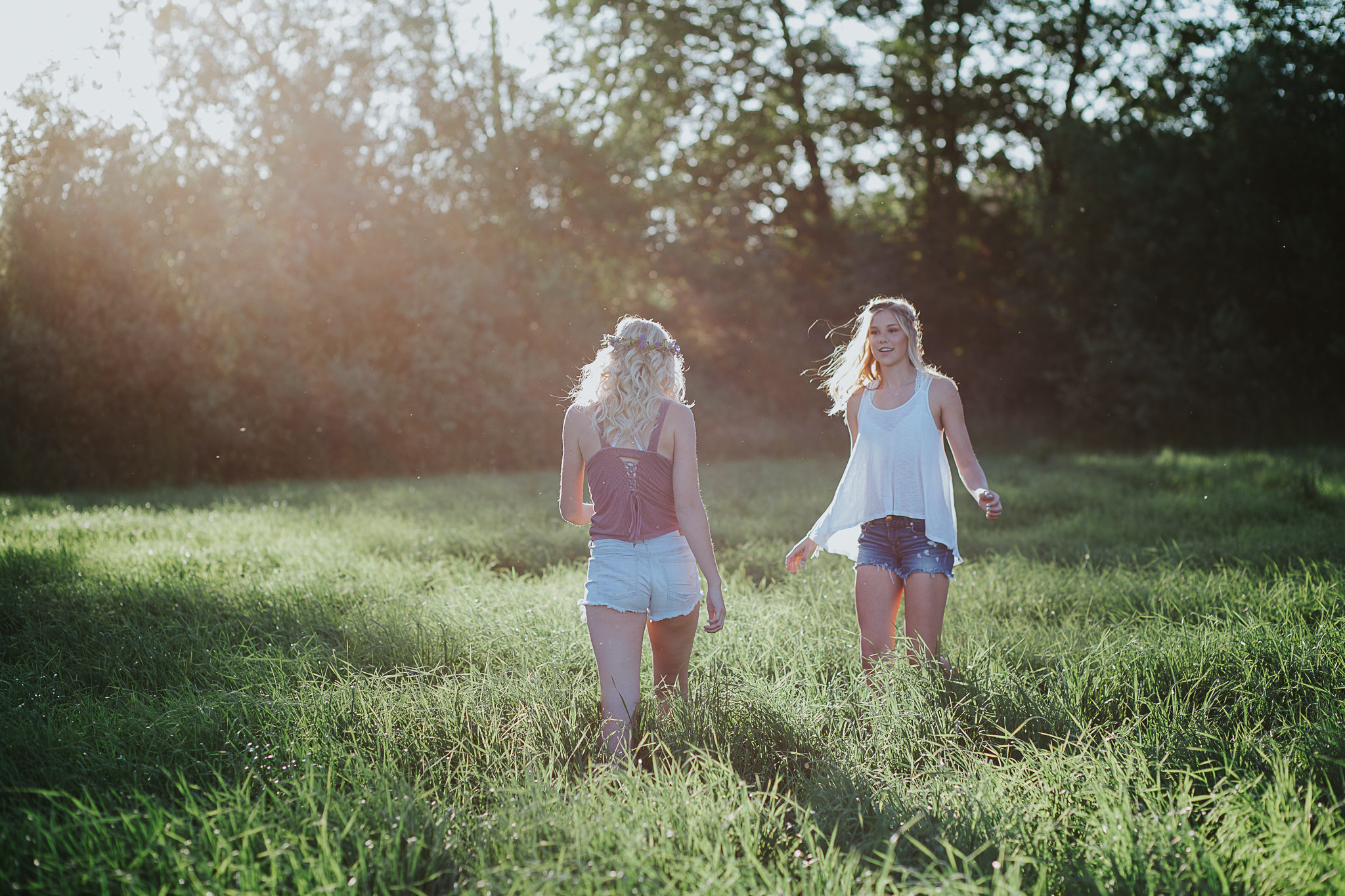 Country sisters growing up on a farm in the PNW.