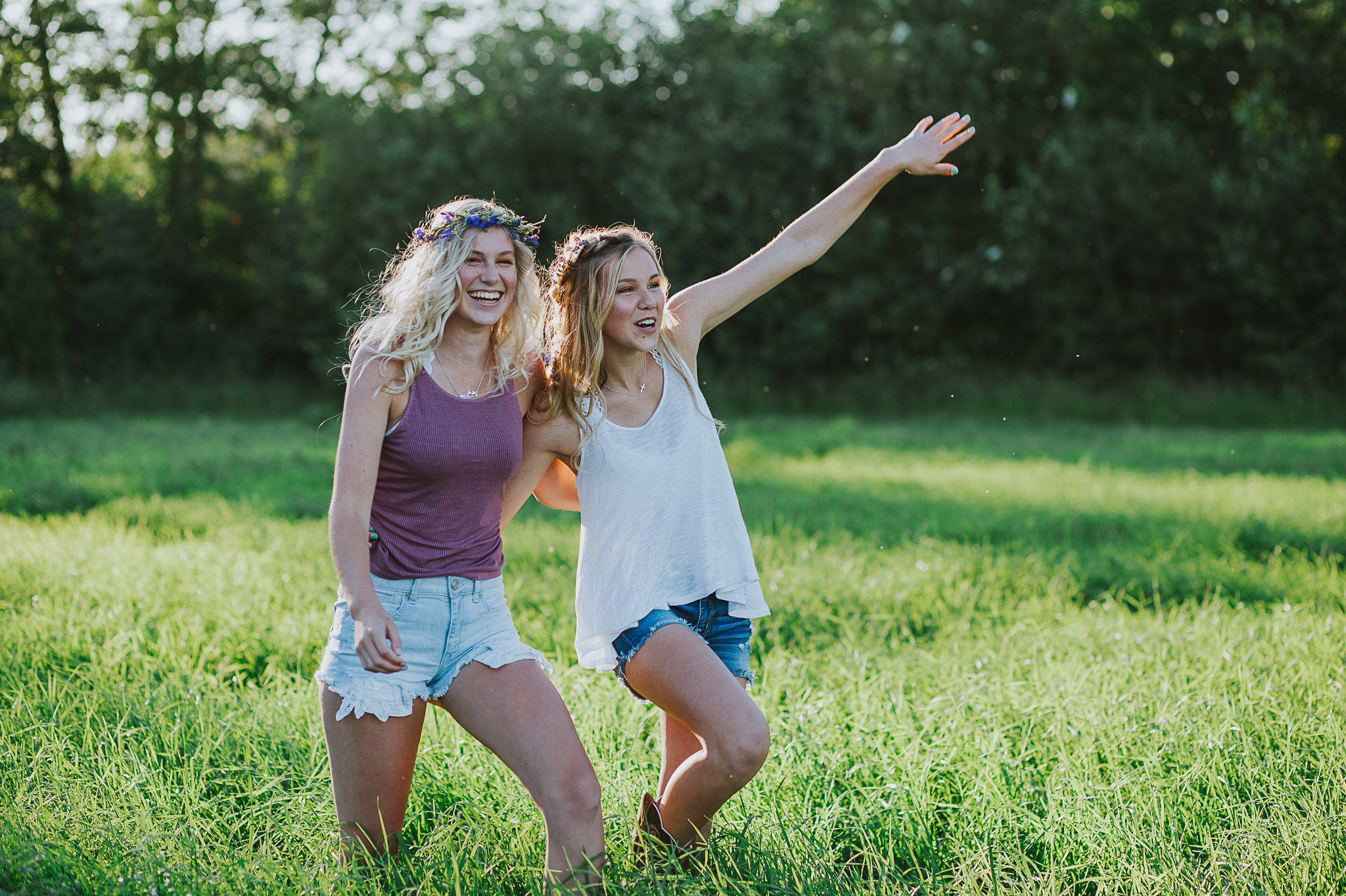 Country sisters growing up on a farm in the PNW.