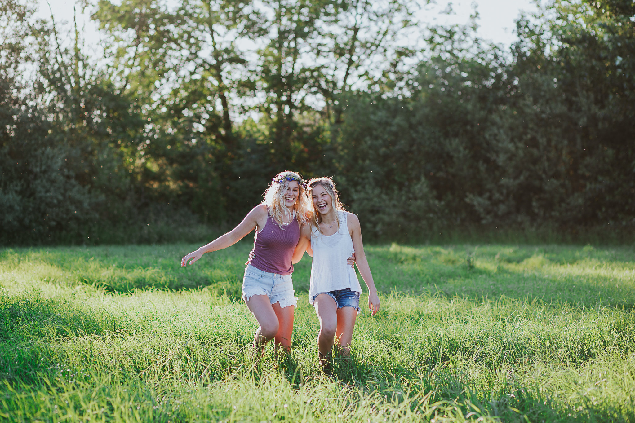 Country sisters growing up on a farm in the PNW.