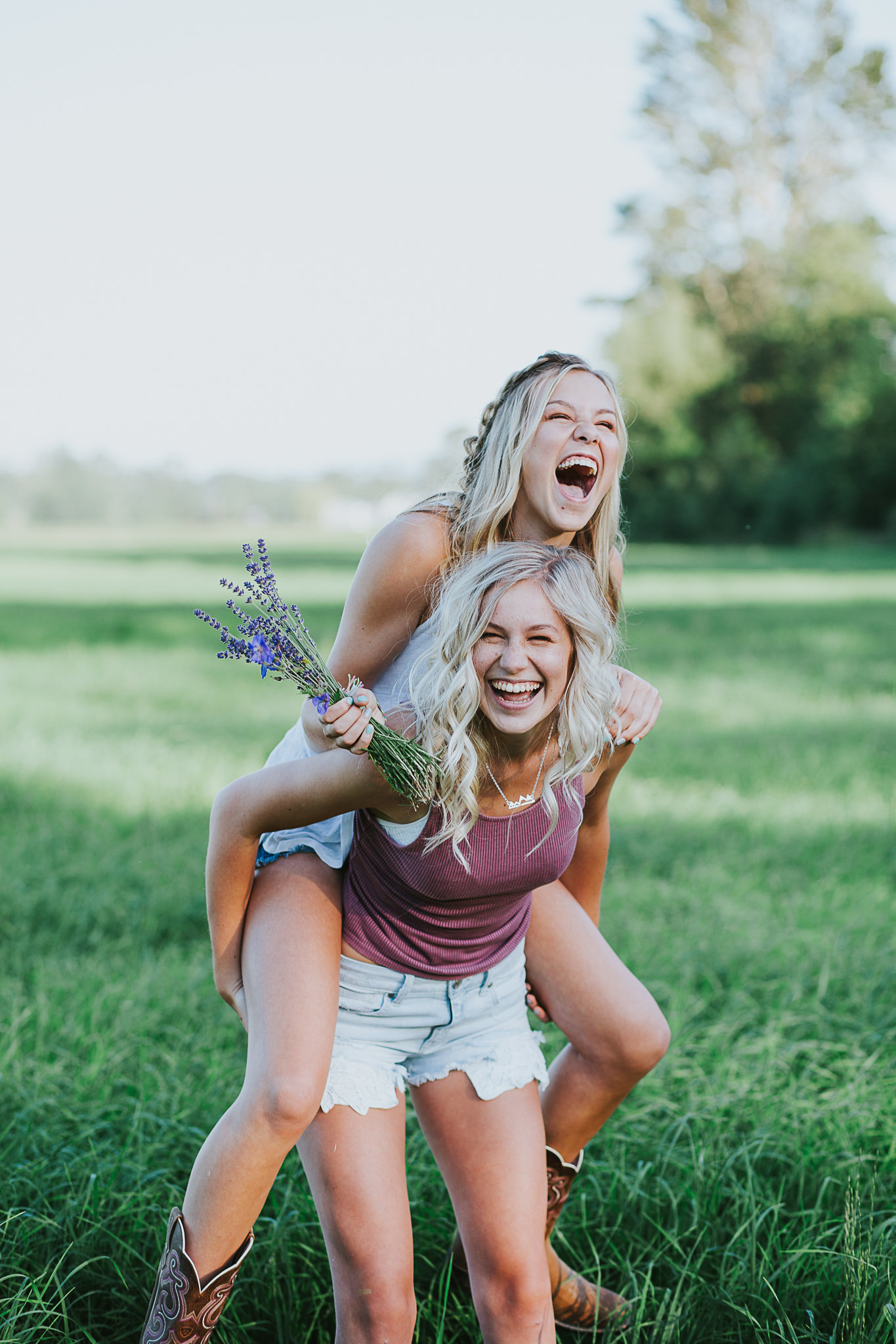 Country sisters growing up on a farm in the PNW.