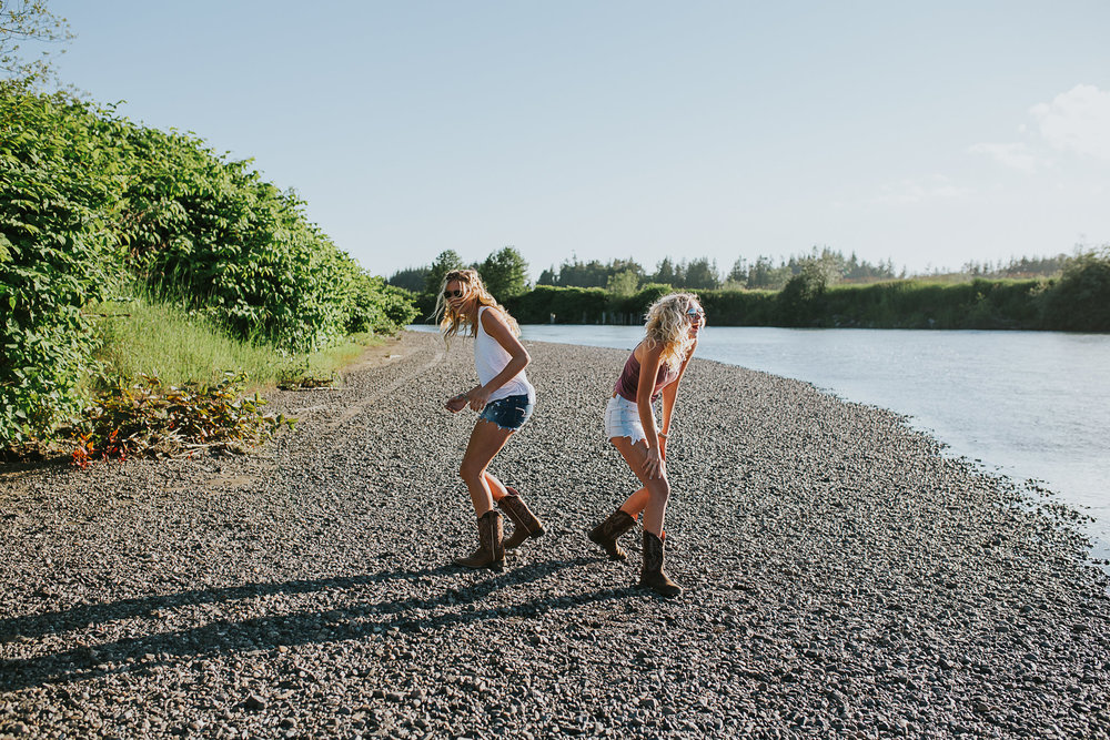 Country sisters growing up on a farm in the PNW.