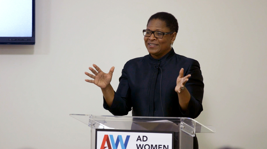 African American woman speaks at AWFAW