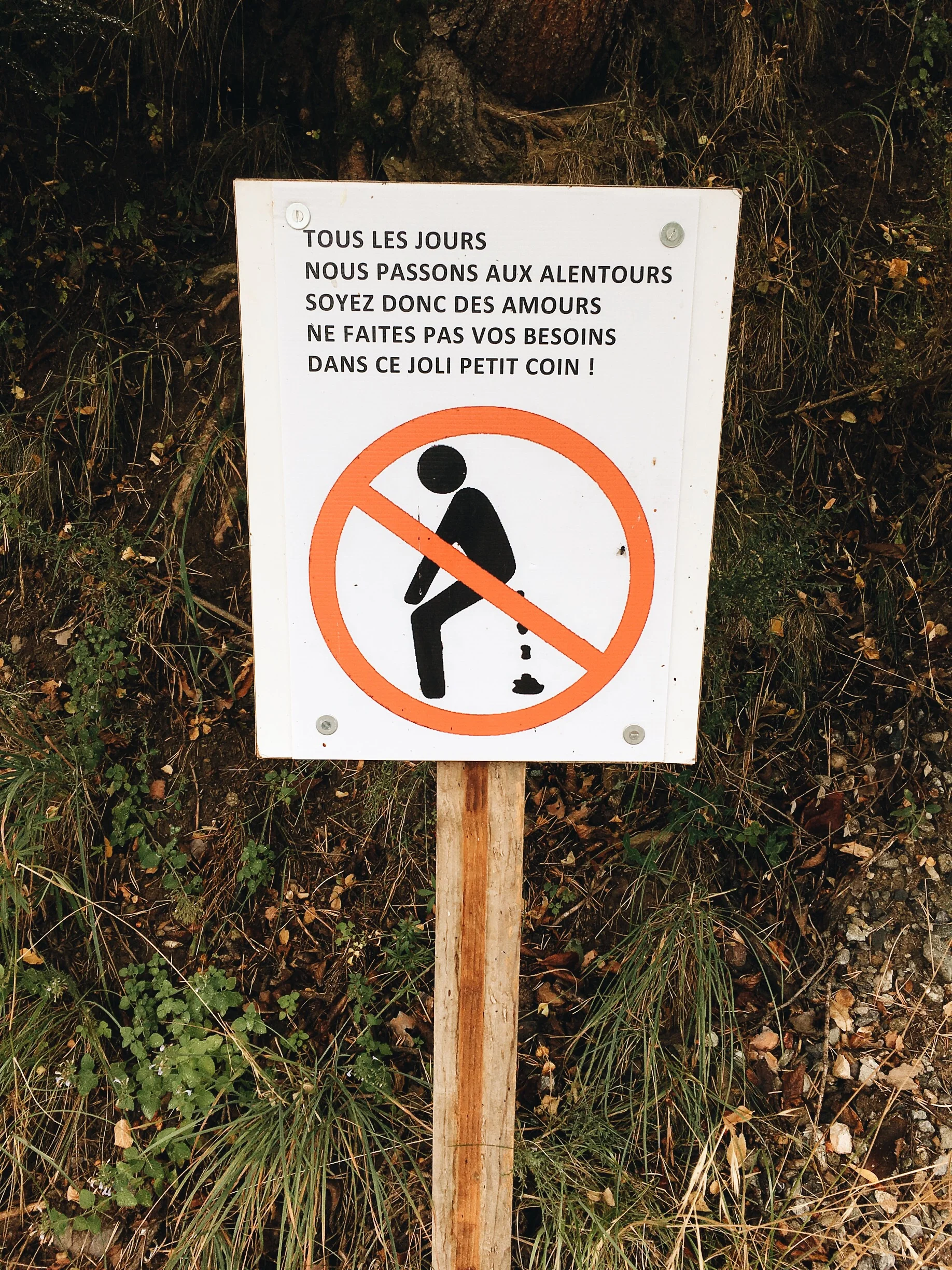 Ensure bowels are fully evacuated before entering the Mercantour National Park!