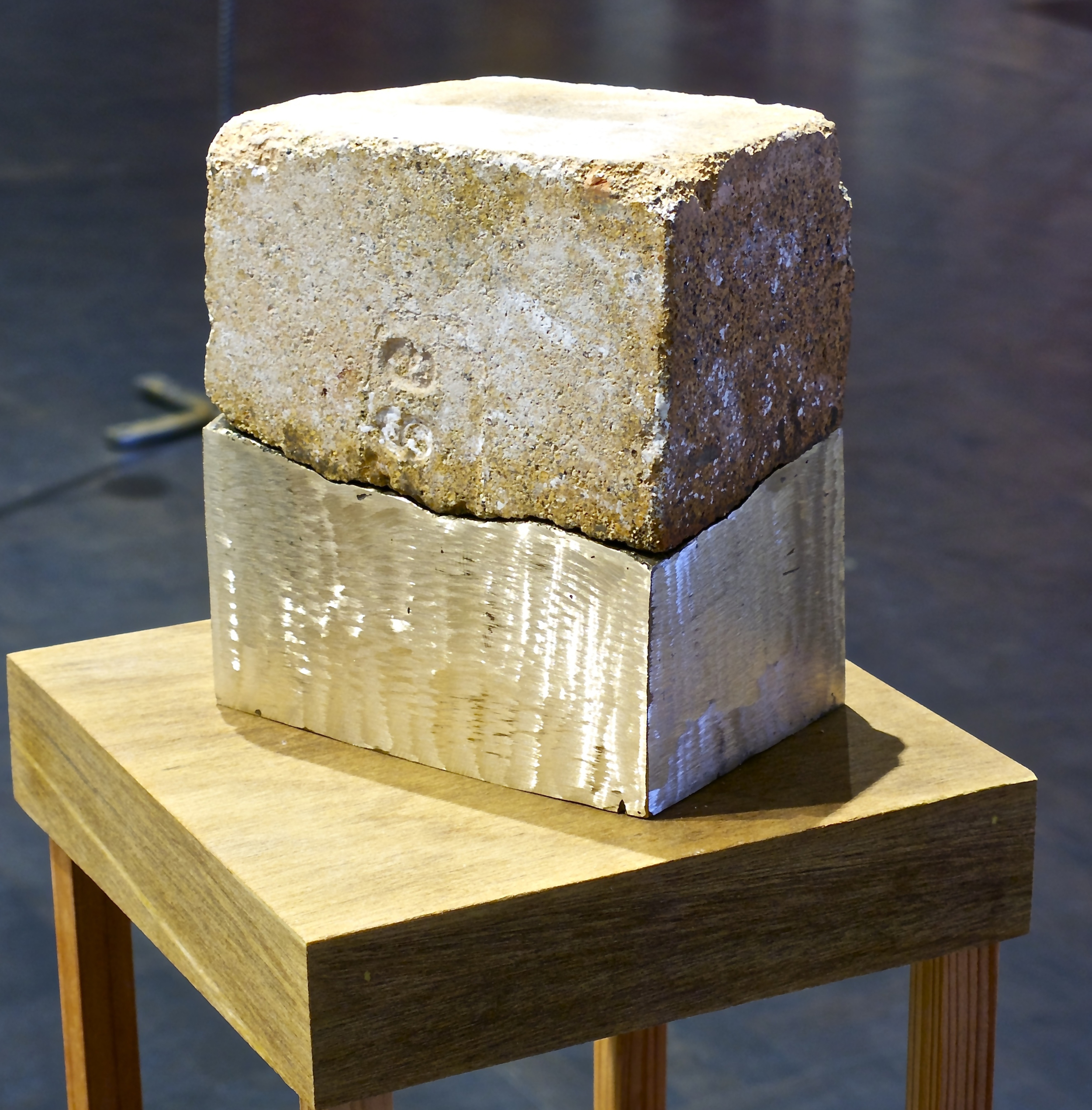 Broken #1 | H. 2.5" W. 2.5" D. 1" | Bronze and found object | Year 2014 | Photo: Mazdak Shadkam