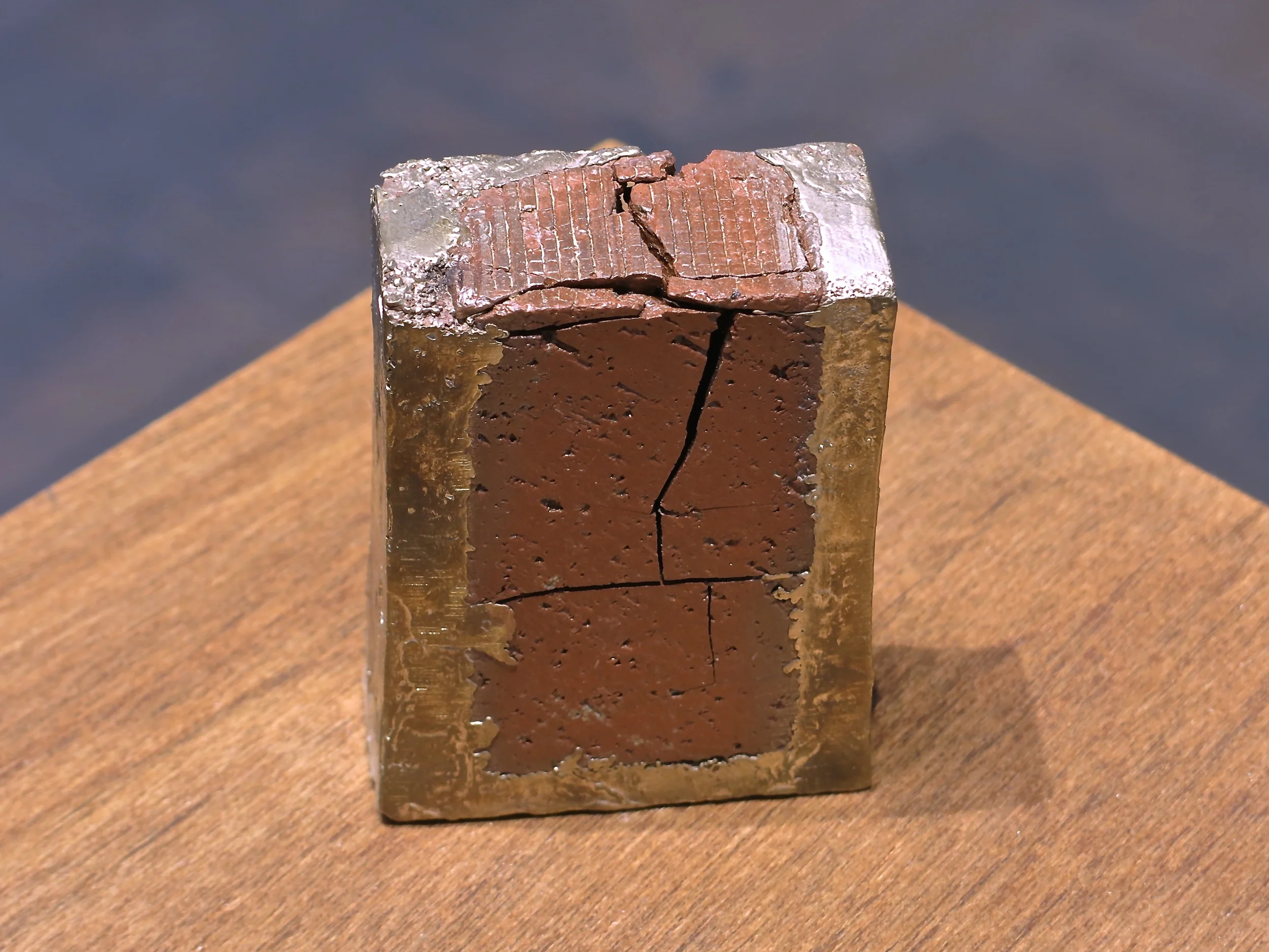 Broken #3 | H. 2.5" W. 2.5" D. 1" | Bronze and found object | Year 2014 | Photo: Mazdak Shadkam