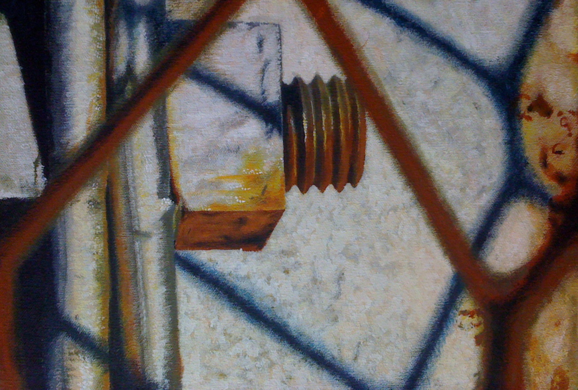 Nuts & Bolts #4 | H. 9" W. 13" | Acrylic on canvas | 2011