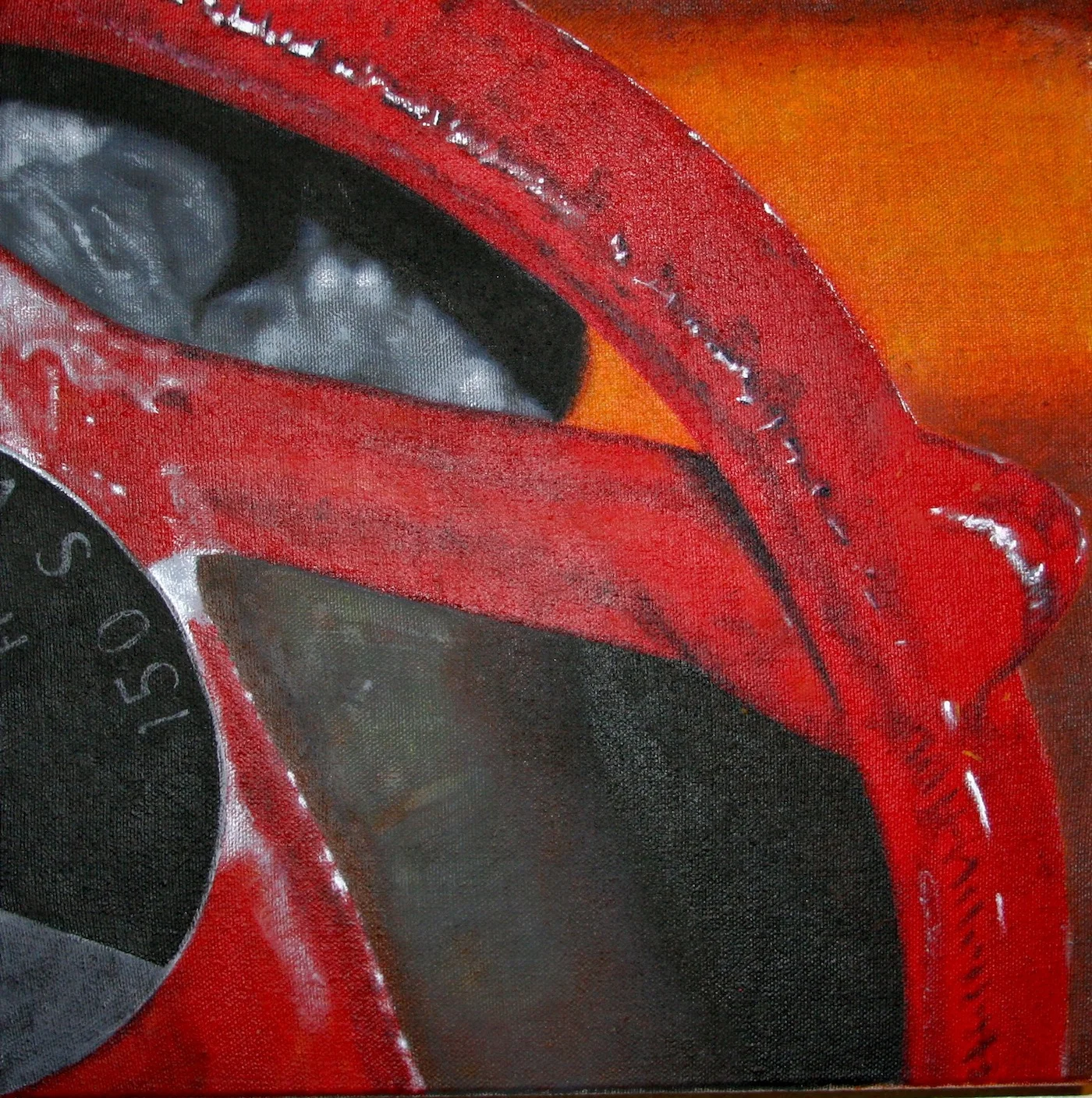 Red Valve | H. 16" W. 16" | Acrylic on canvas | 2011