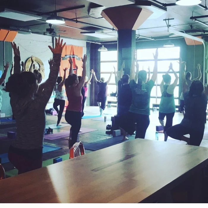 $15 - includes the class and a pint of your choice Bring your own yoga mats, water bottles Beginners welcome Must be 21 to attend SPACE IS LIMITED so please register via email by contacting: jody@triphammerbierwerks.com