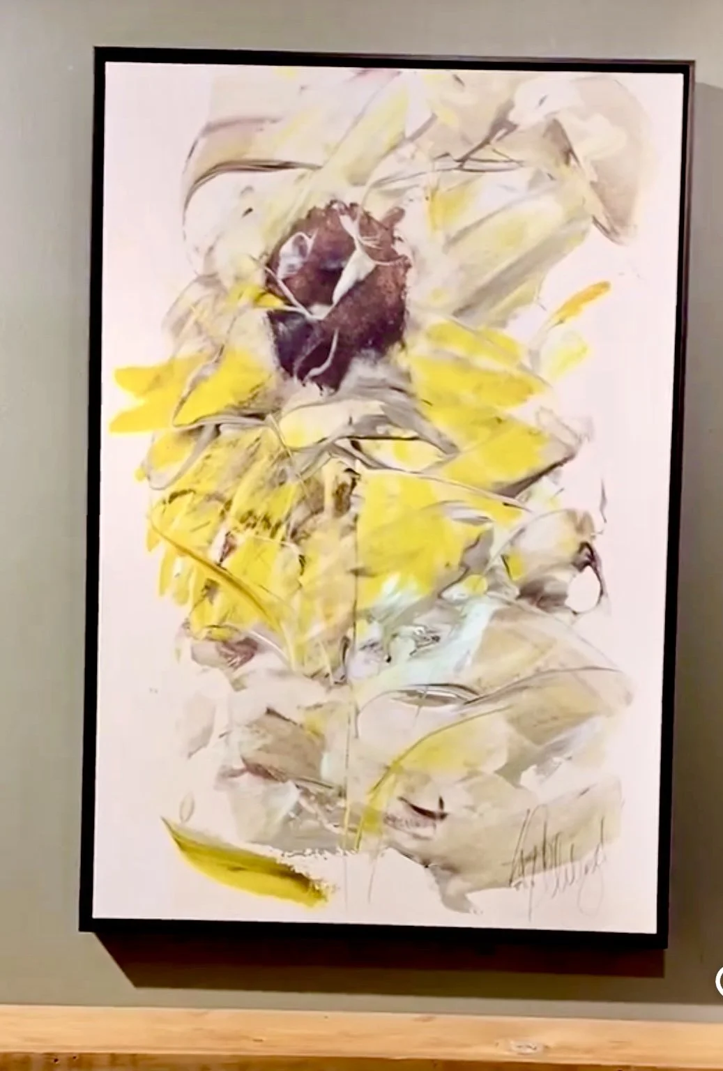 Yellow. Prairie. Embellished Framed Print.