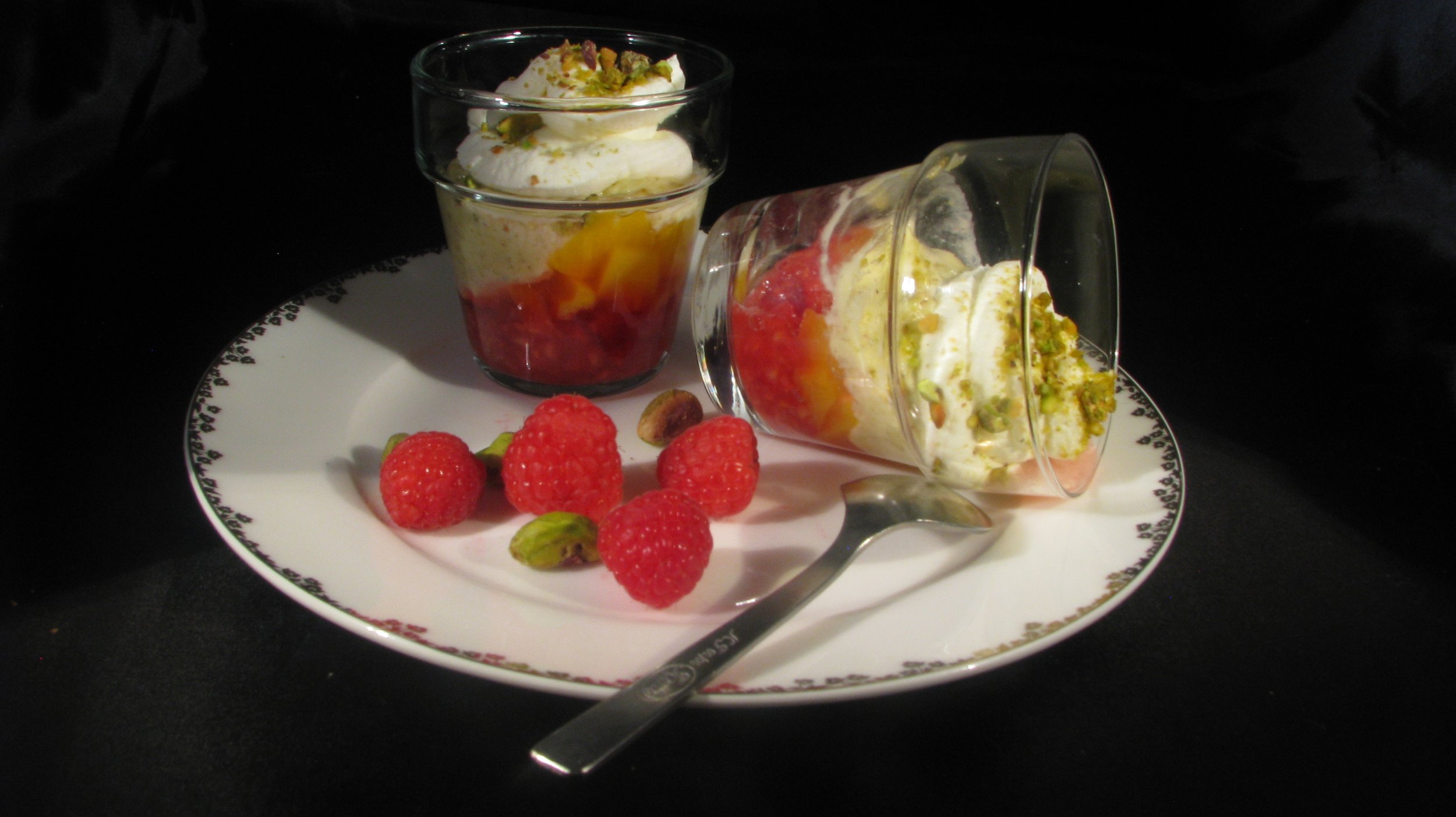 Raspberry Pistachio Mousse 