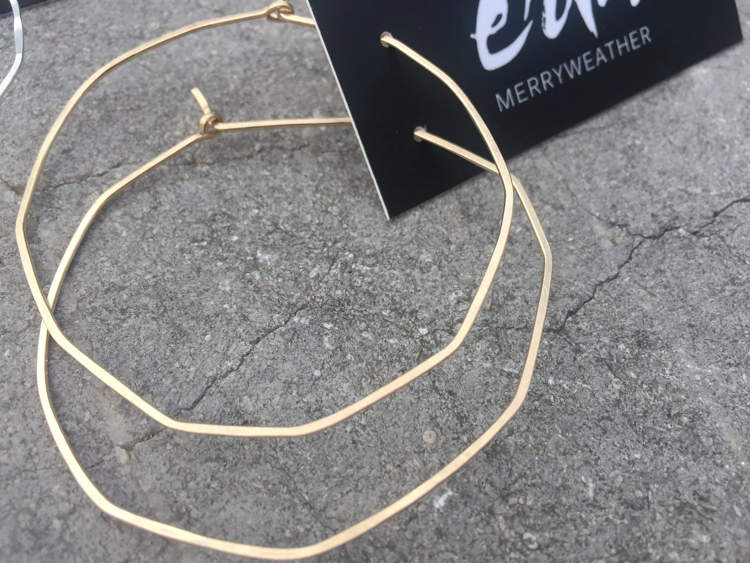 14k Gold Fill Organic Hoop Earrings