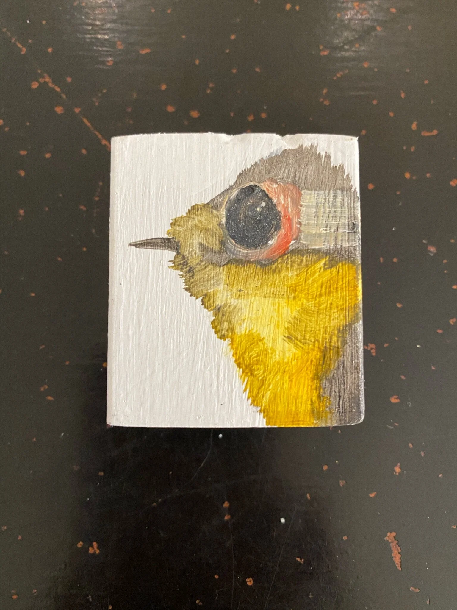   294   Oil on panel  1.75 x 1.5 in., $35    Click to Purchase   