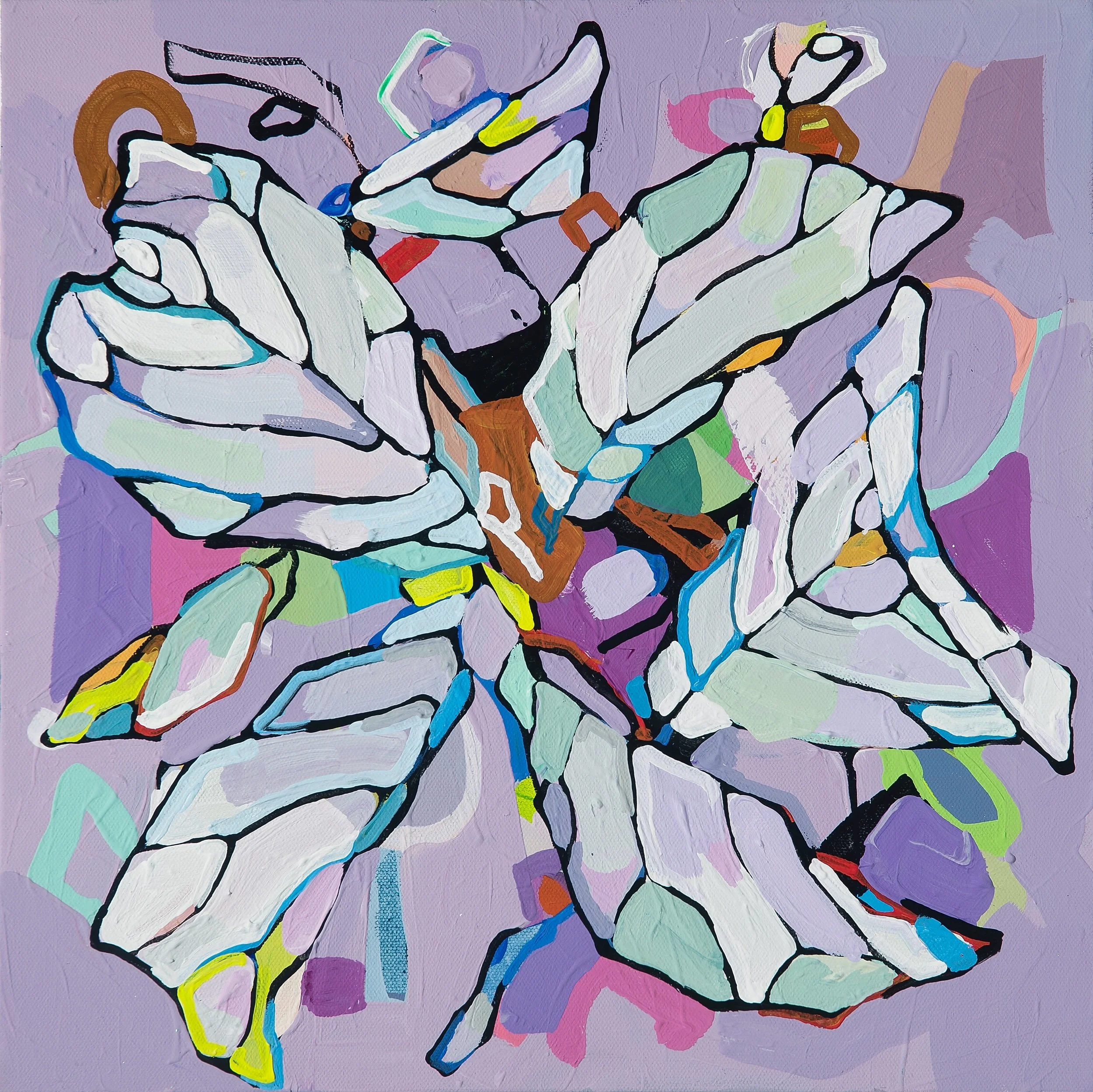  “Cotton Candy”, mixed media on canvas, 16 x 16 in. 