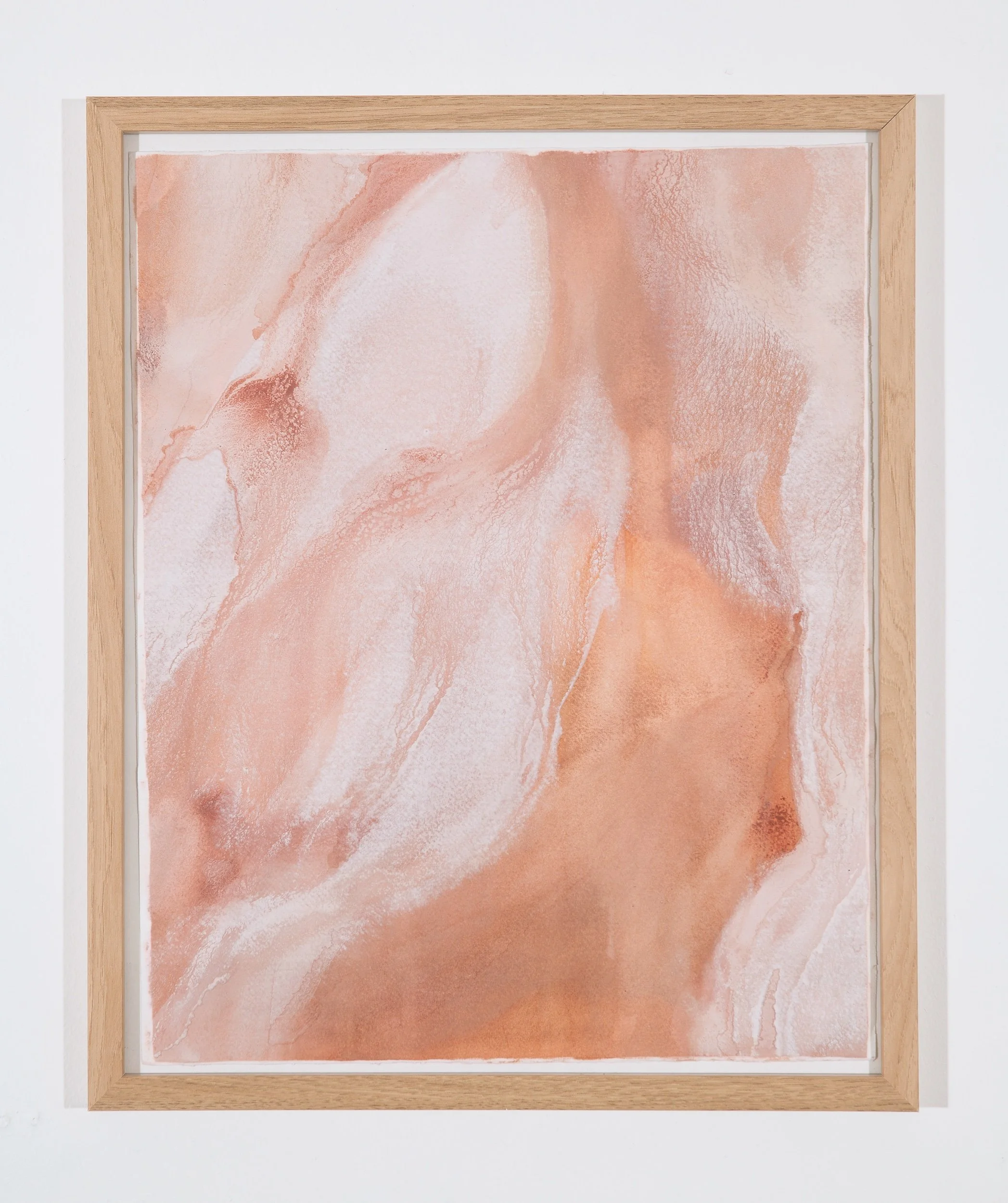   Tributary Mother   Watercolor and gouache made with clay found in a tributary of the Mississippi River, red ochre, and water on Arches 640 gsm paper  20 x 16 in., sheet, framed     Click to Inquire    