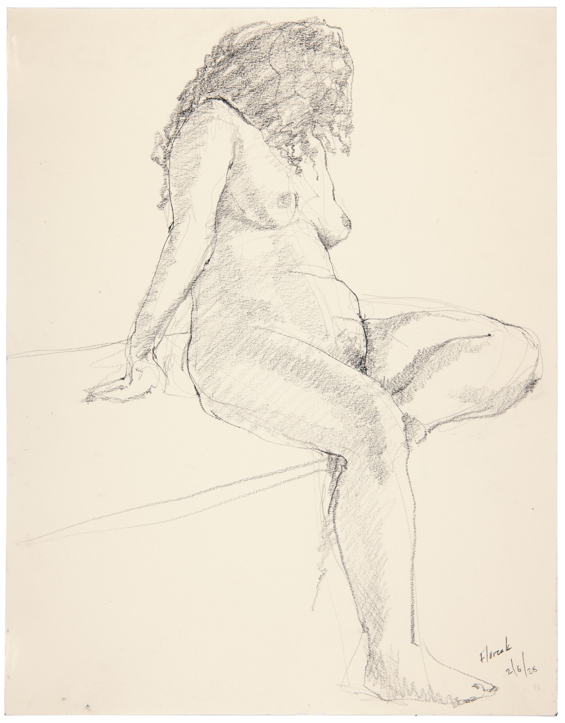 Figure Study, #17 Pencil on paper 14 x 11 in. Click to Inquire