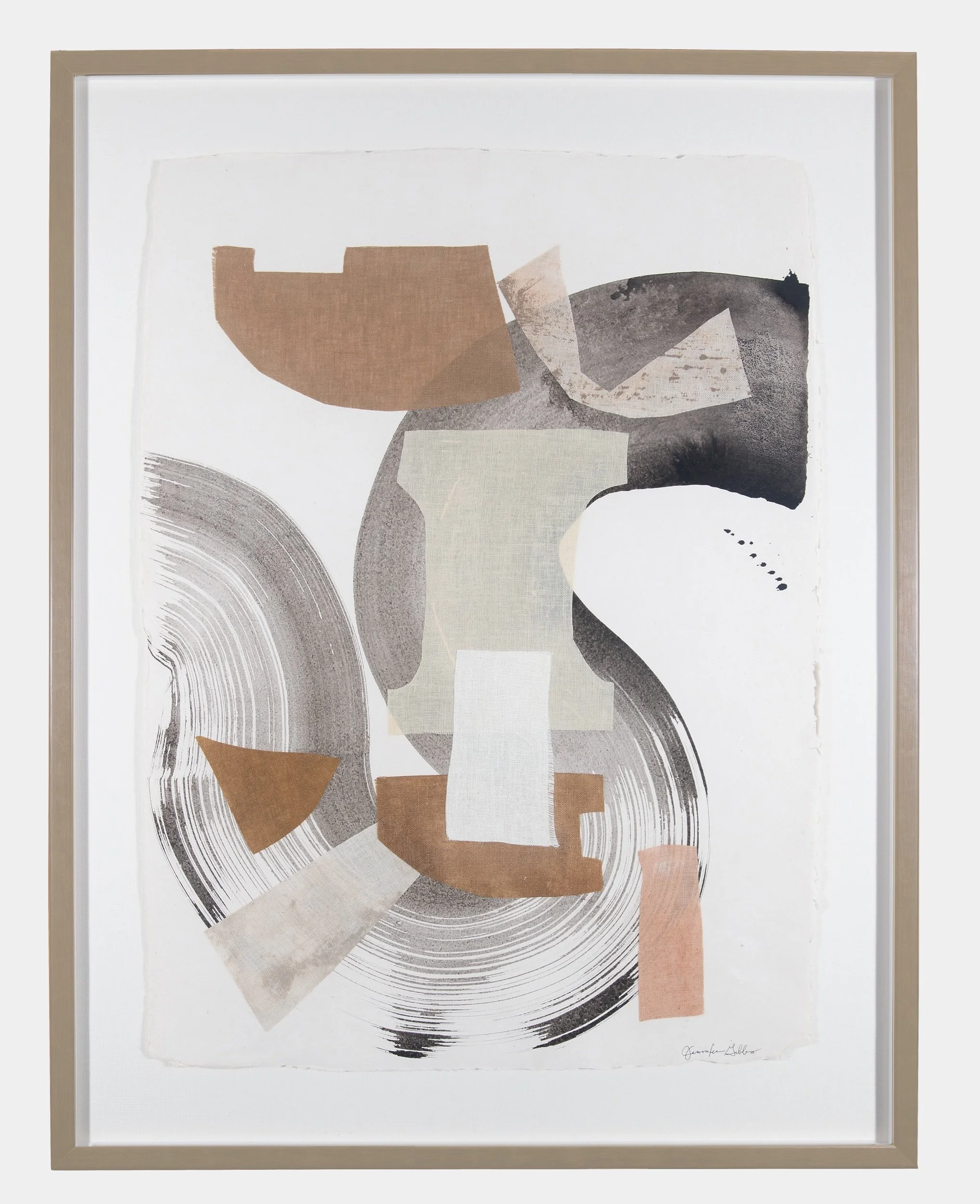 Zeleny, #4 Mixed media & collage on live edge paper 30 x 22 in., sheet ; 37 x 29 in., framed Click to Inquire