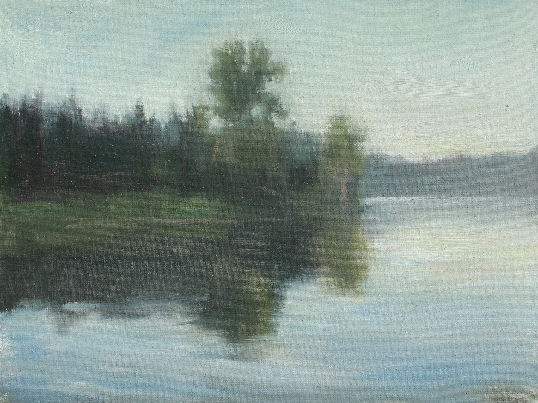   Lake Dawn Field Study   Oil on canvas panel  6 x 8 in.    Click to Inquire   