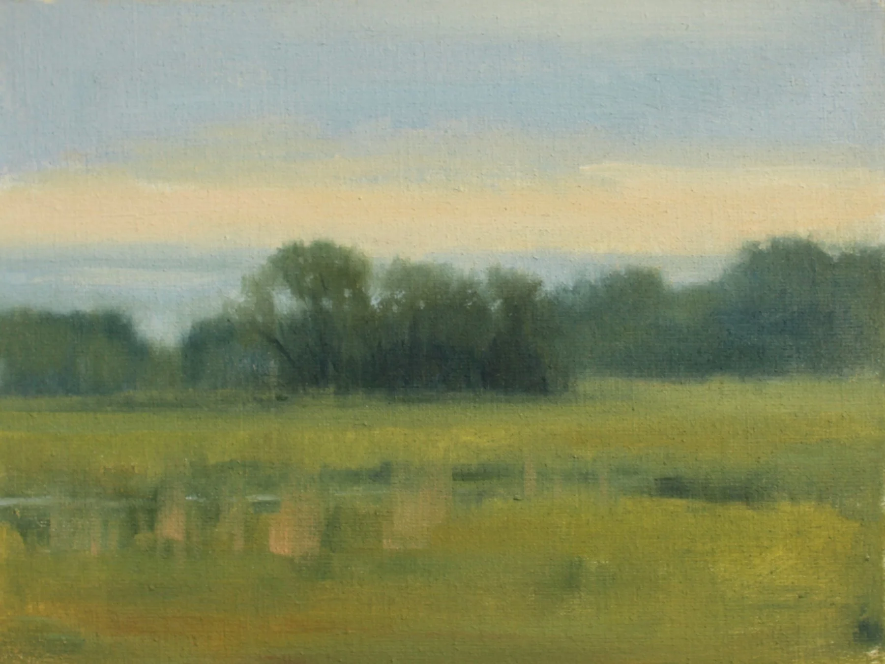   Meadow Pond Field Study   Oil on canvas panel  6 x 8 in.    Click to Inquire   
