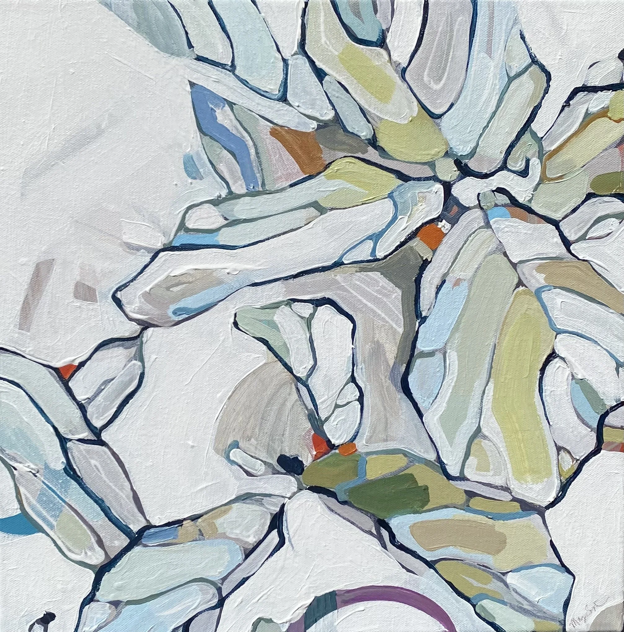   Untitled (Botanical)   Mixed media on canvas  16 x 16 in.    Click to Inquire   