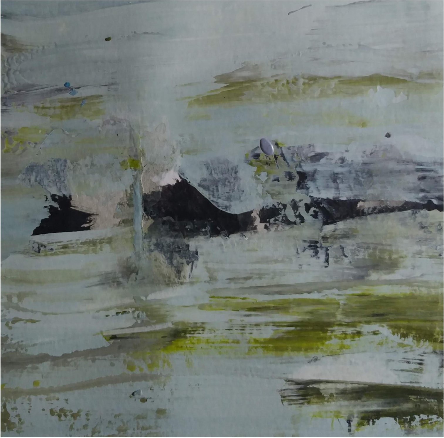   Smear, #2   Mixed media on paper  5 x 5 in.    Click to Inquire   