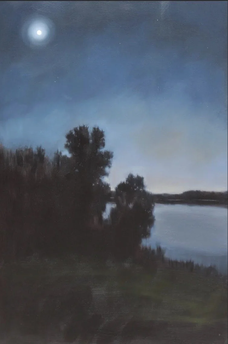   Night Lake   Oil on canvas over panel  36 x 24 in.    Click to Inquire   