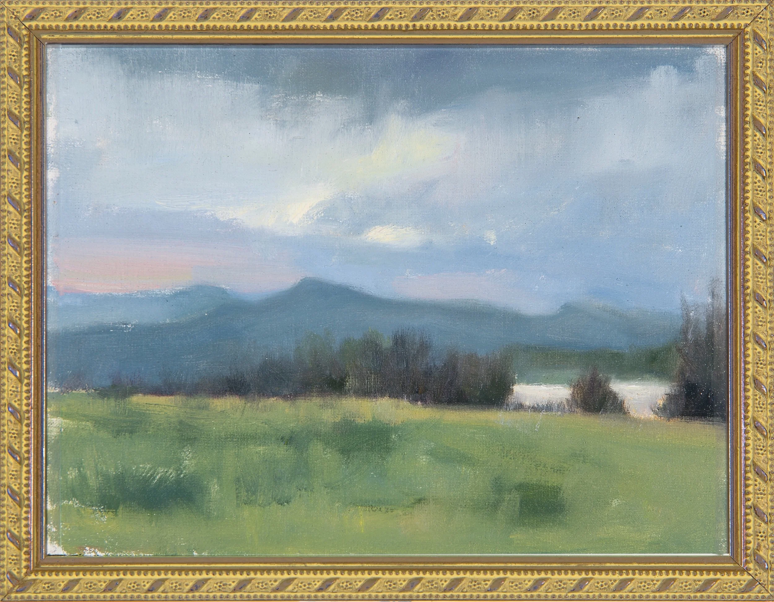   Mountain Evening Field Study   Oil on canvas panel  6 x 8 in., framed    Click to Inquire   