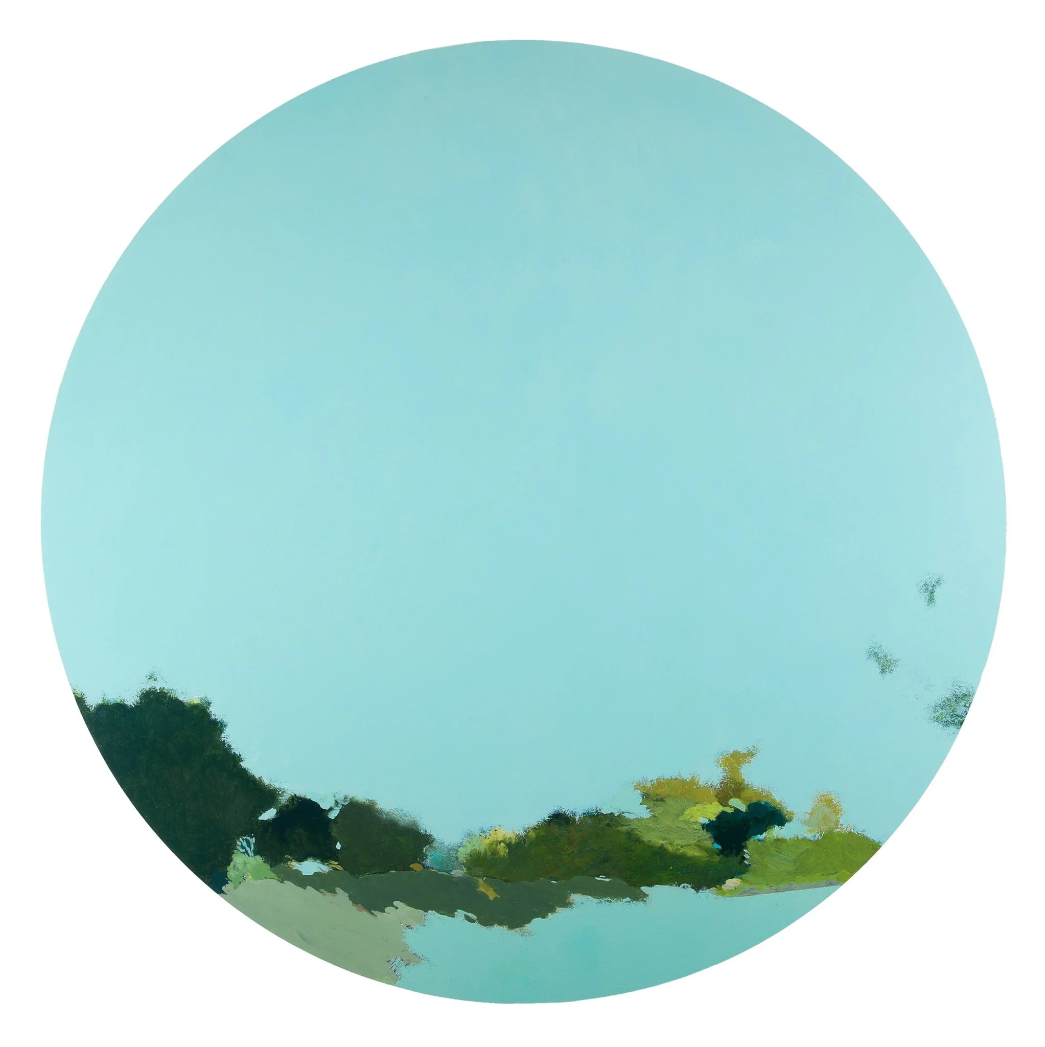   Landscape Tondo   Acrylic on panel  Dia. 36 in.   Click to Inquire  