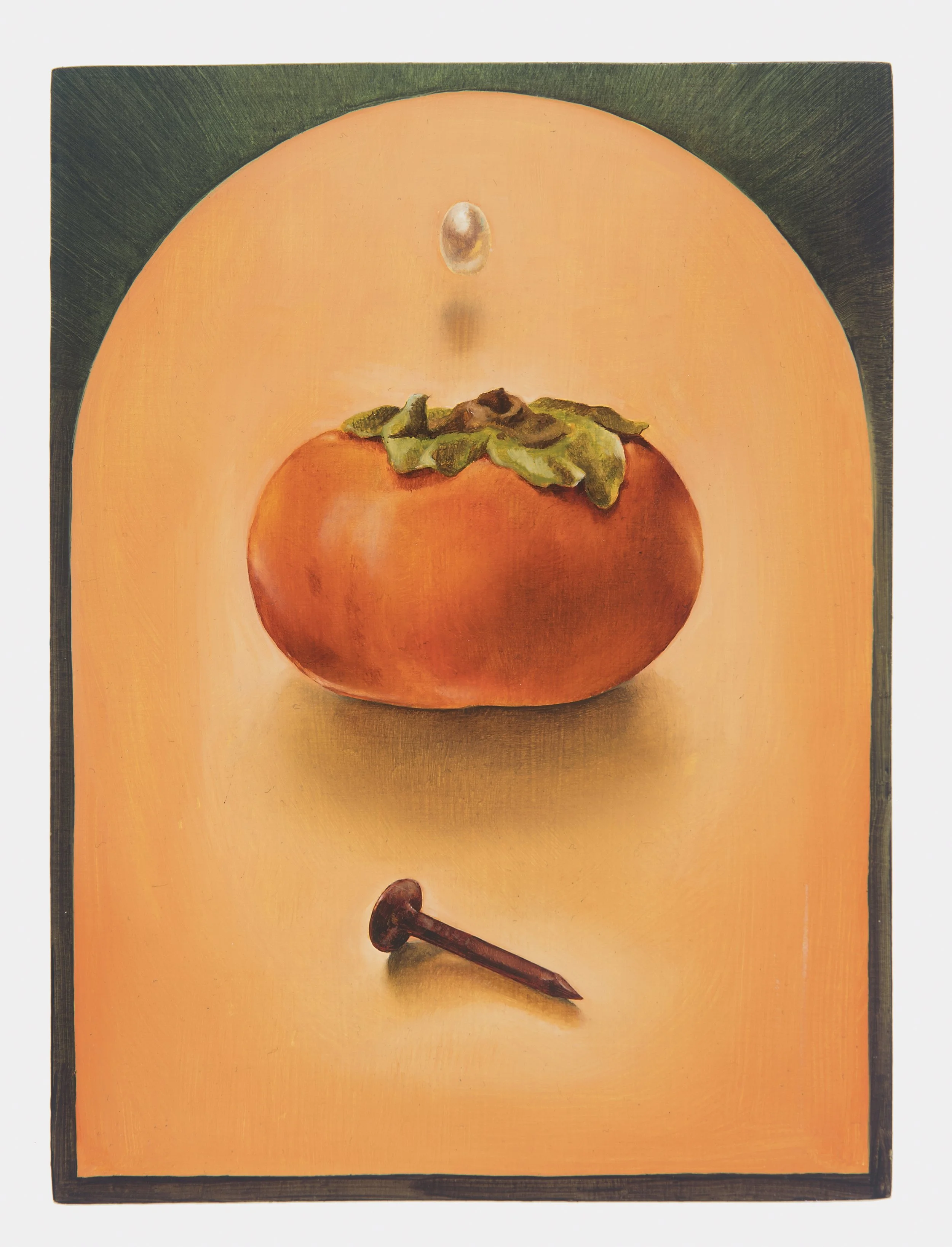   Altar/Persimmon   Oil on panel  8 × 6 in.    Click to Inquire   