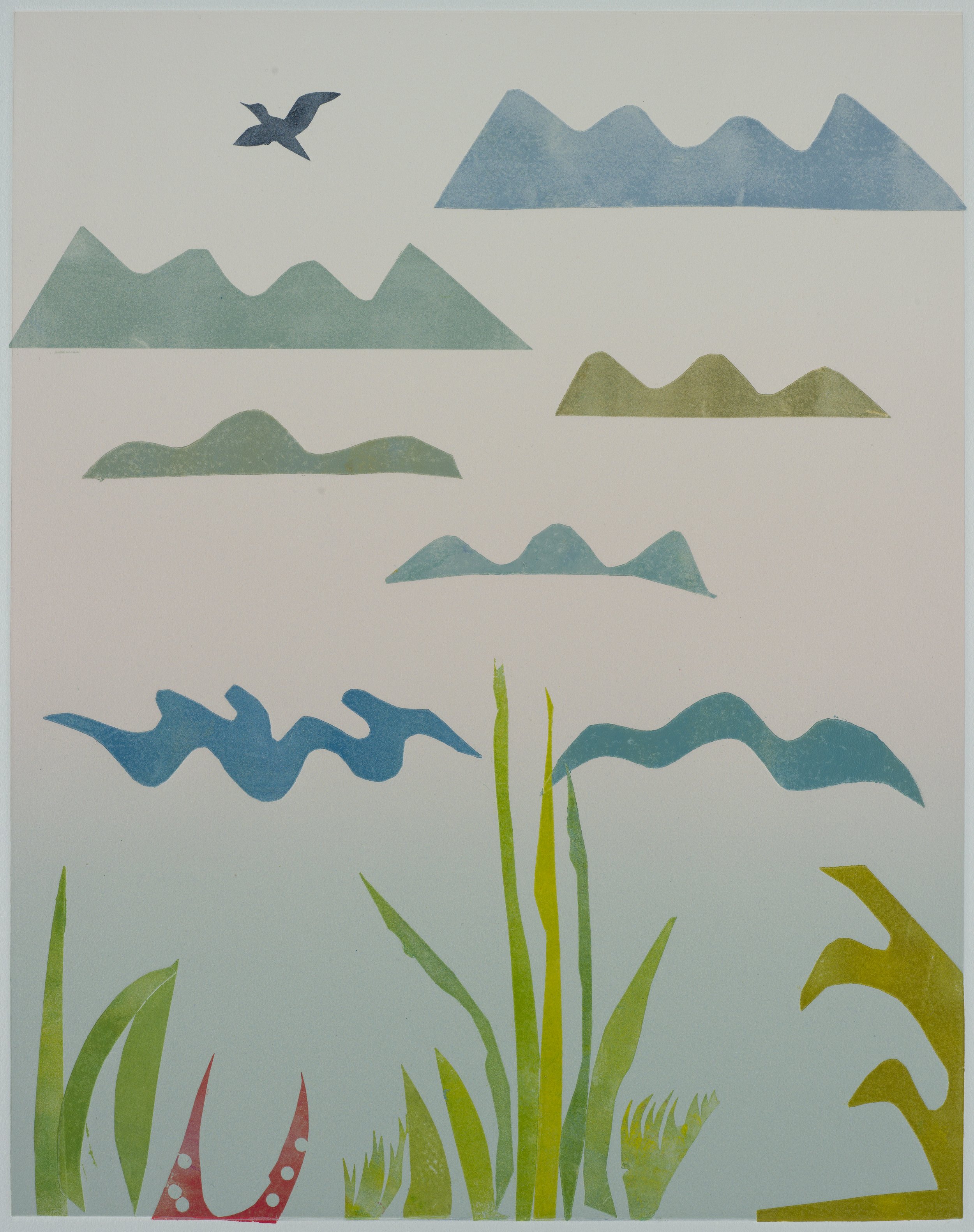   Cocodrie   Monotype on BFK paper  19.75 × 15.5 in., image size; 30 × 22 in., paper size  Signed, titled, &amp; numbered ‘1/1’ on front    Click to Inquire   